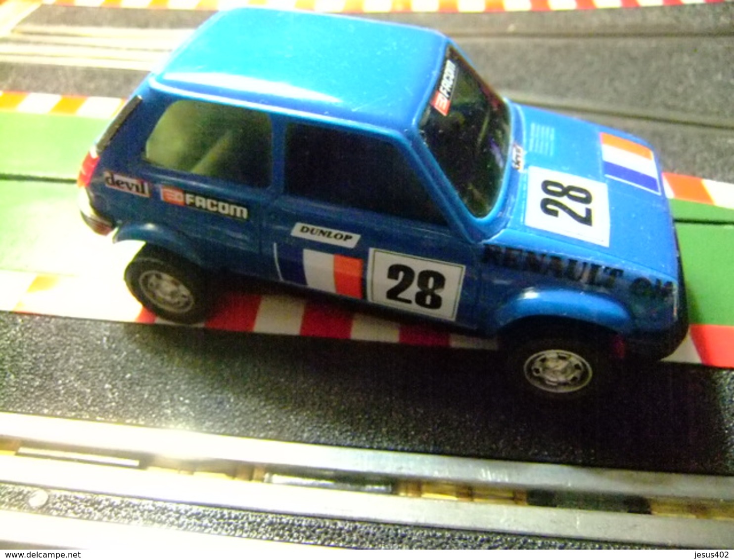 SCALEXTRIC Exin RENAULT 5 AZUL Con El Dorsal 28 Ref.4058/4062 Made In Spain - Massstab 1:32