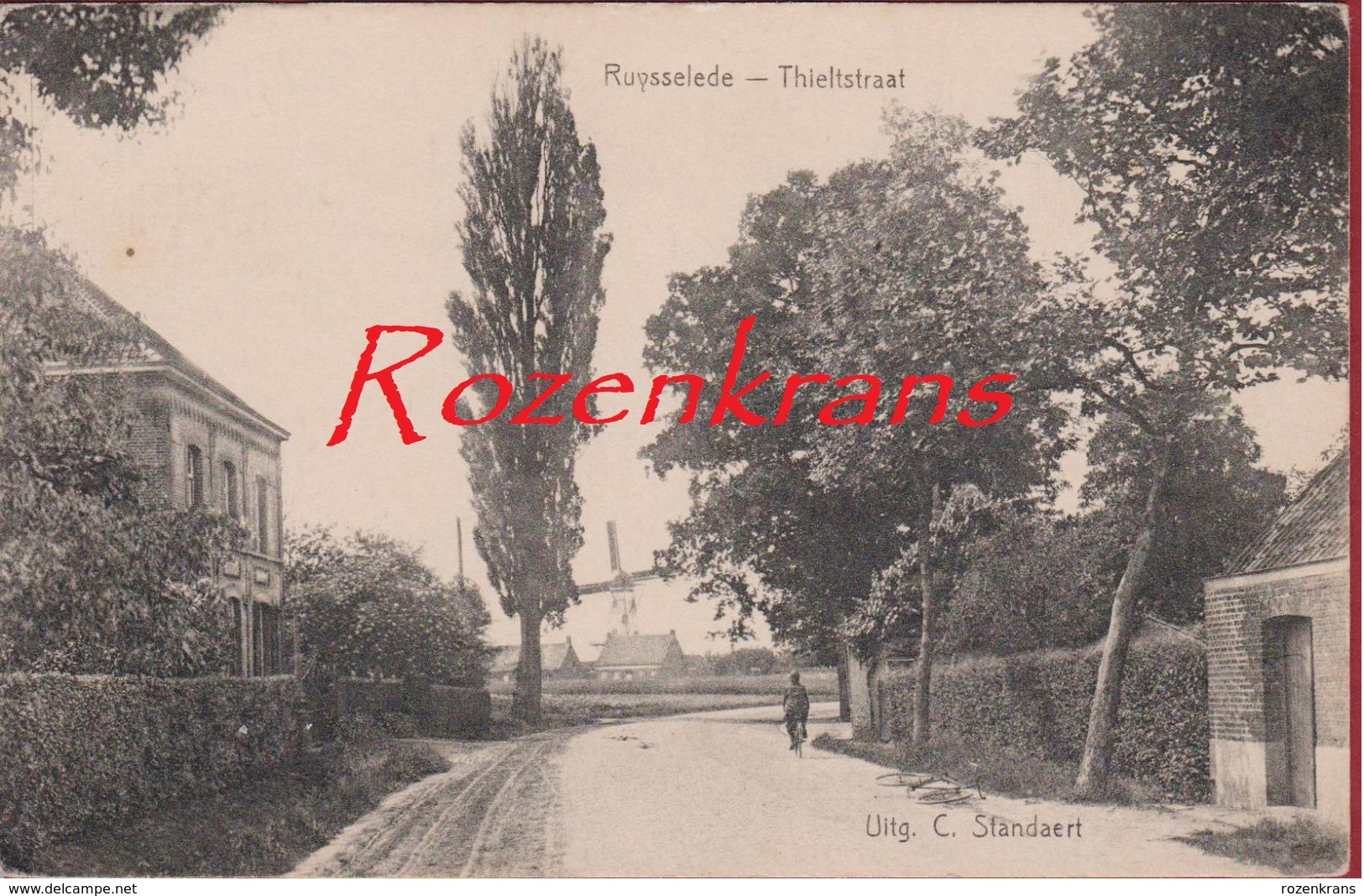 RUYSSELEDE Ruiselede Thieltstraat Windmolen Hostens Molen Uitg. Cesar Standaert ZELZAAM TOPKAART (In Zeer Goede Staat) - Ruiselede