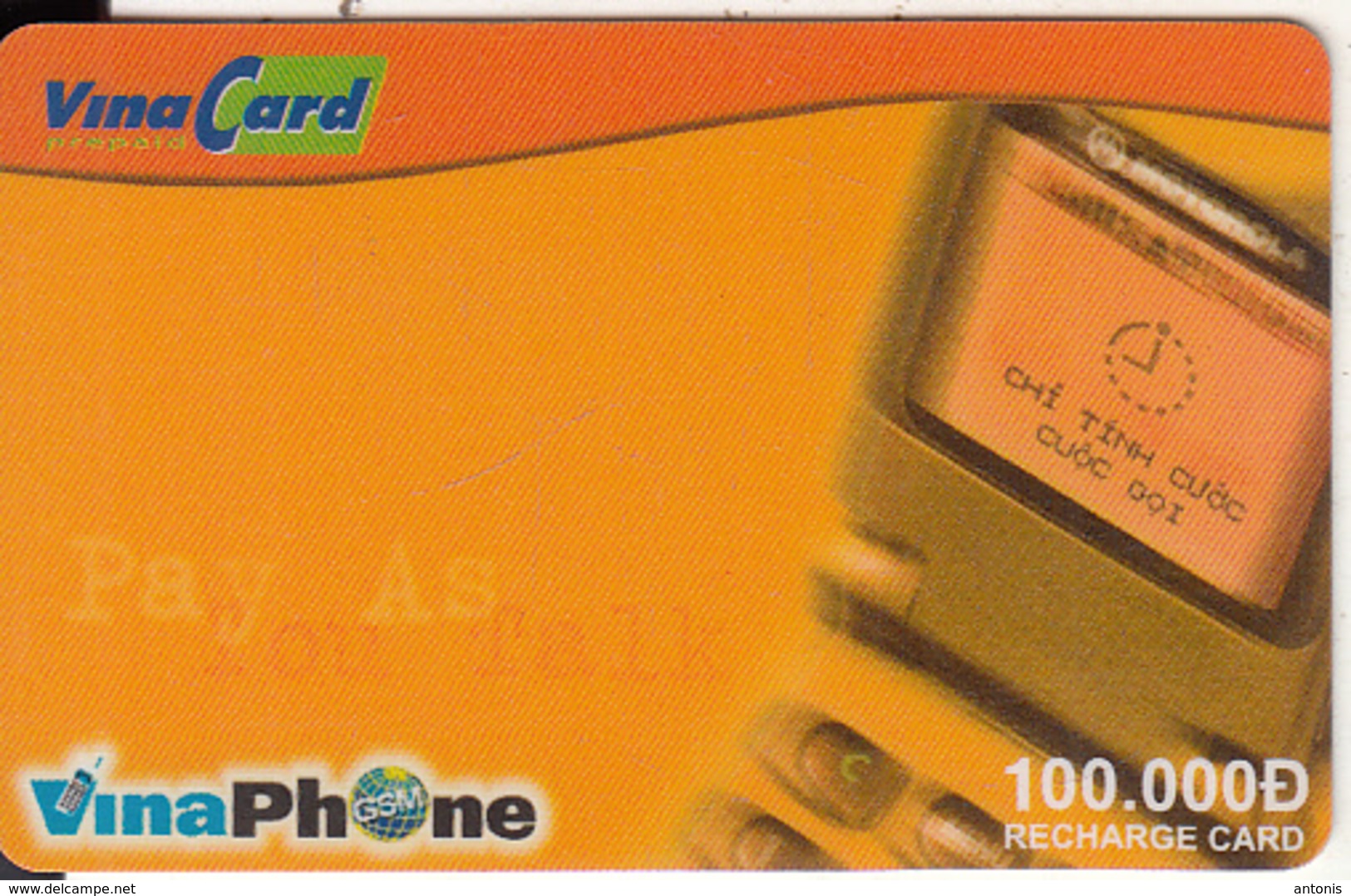 VIETNAM - Mobile Phone, VinaPhone Recharge Card 100000D, Exp.date 31/12/04, Used - Vietnam