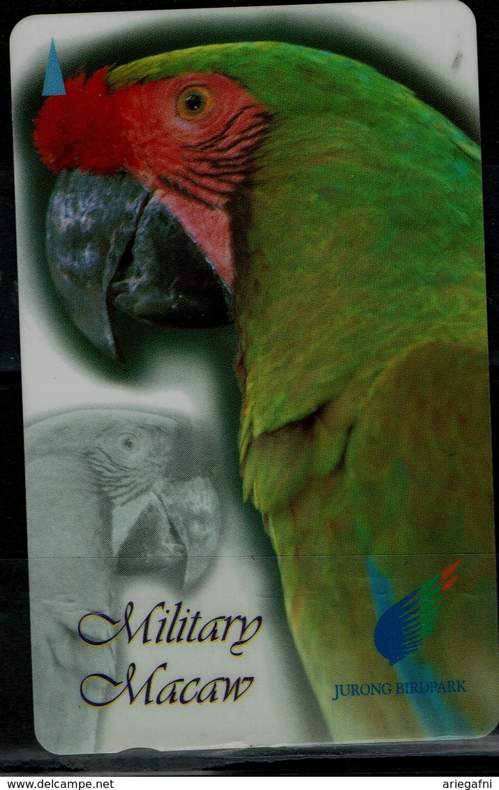 SINGAPORE 2000 PHONECARD PARROTS USED VF!! - Parrots