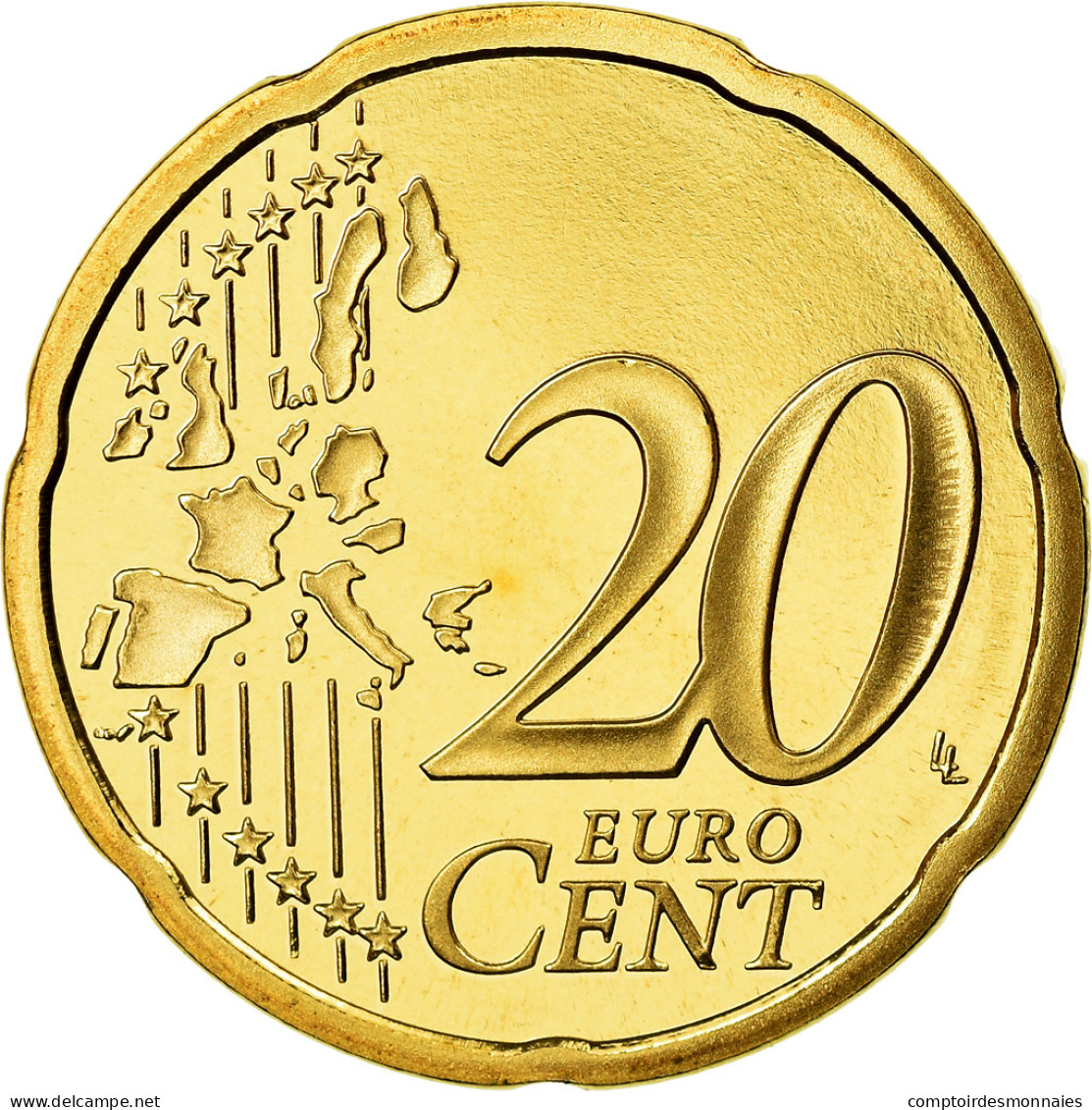 Monaco, 20 Euro Cent, Prince Rainier III, 2001, Proof, FDC, Laiton, KM:171 - Monaco