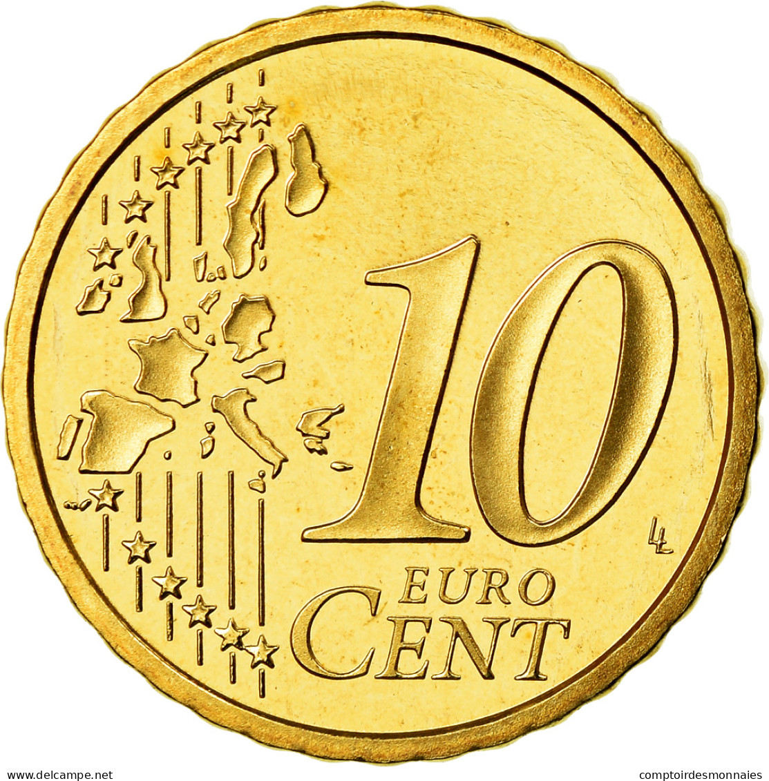Monaco, 10 Euro Cent, Prince Rainier III, 2001, Proof, FDC, Laiton, KM:170 - Monaco