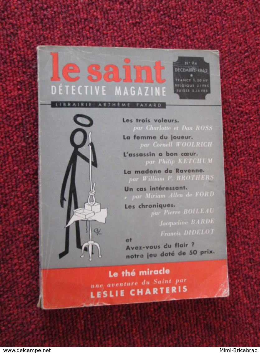 POL2013/4 ARTHEME FAYARD / REVUE LE SAINT DETECTIVE MAGAZINE N° 94 De 1962 - Arthème Fayard - Le Saint