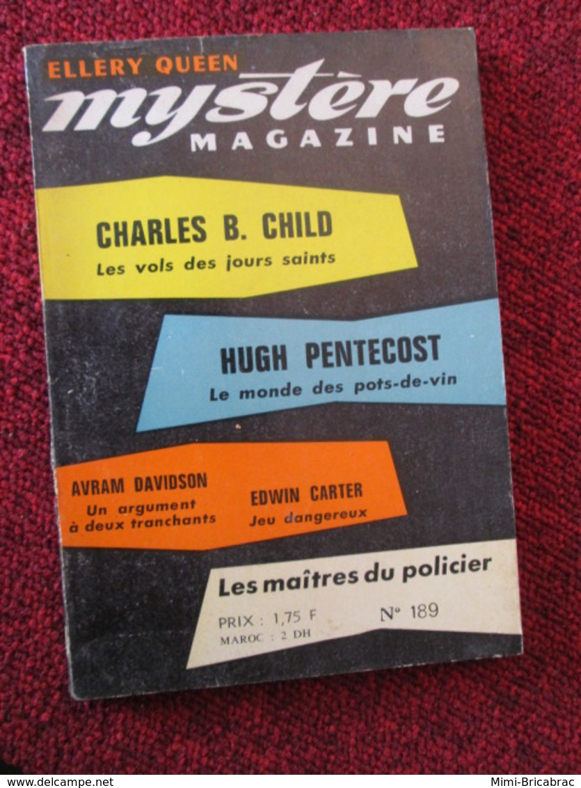 POL2013/4 OPTA / ELLERY QUEEN  DETECTIVE MAGAZINE N° 189 De 1963 - Opta - Ellery Queen Magazine