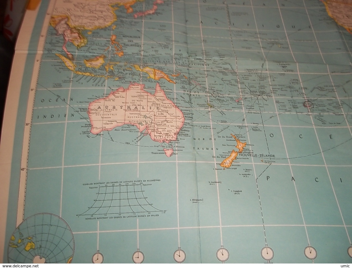 . Carte internationale du Monde par C.S HAMMOND ET Cie. Année 1957.