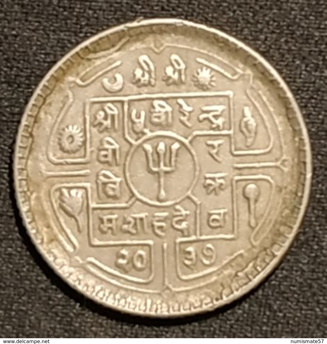 NEPAL - 25 PAISA 1977 - ( 2034 ) - Mahendra Bir Bikram - KM 815 - Nepal