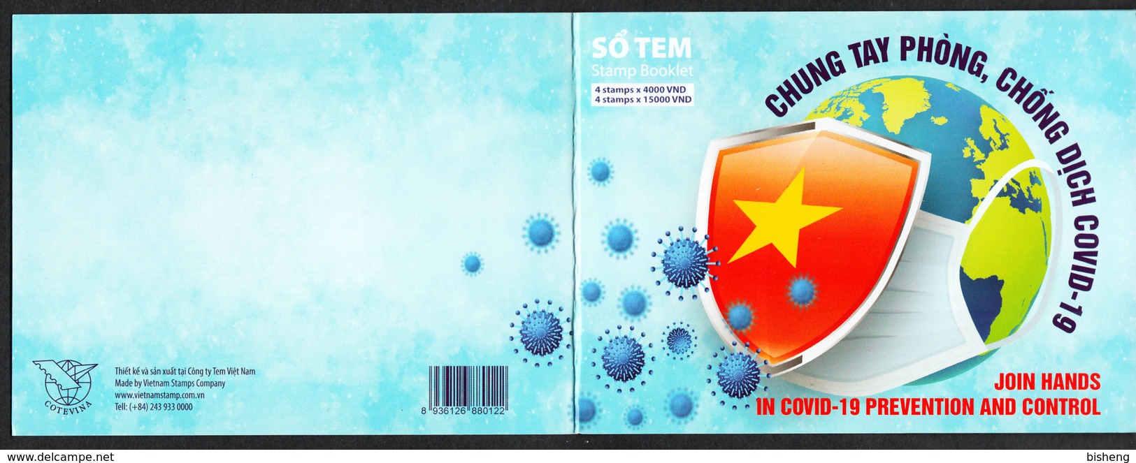 VIETNAM 2020 Anti "COVID-19" BUSTA VIAGGIATA RACCOMANDATA PRIMO GIORNO Virus Disease Booklet Markenheftchen - Vietnam