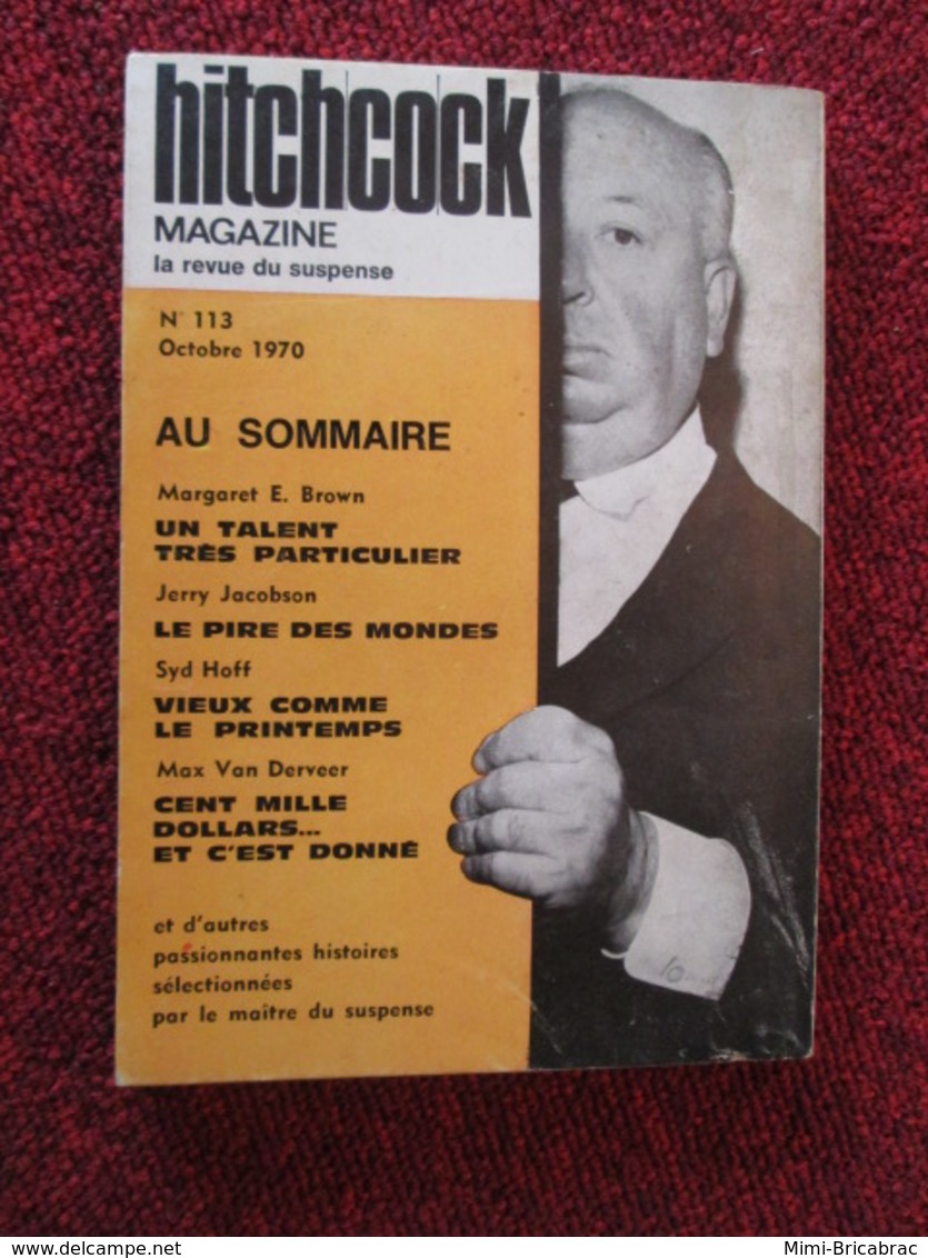 POL2013/4 OPTA / ALFRED HITCHCOCK  MAGAZINE LA REVUE DU SUSPENSE N°113 DE 1970 - Opta - Hitchcock Magazine