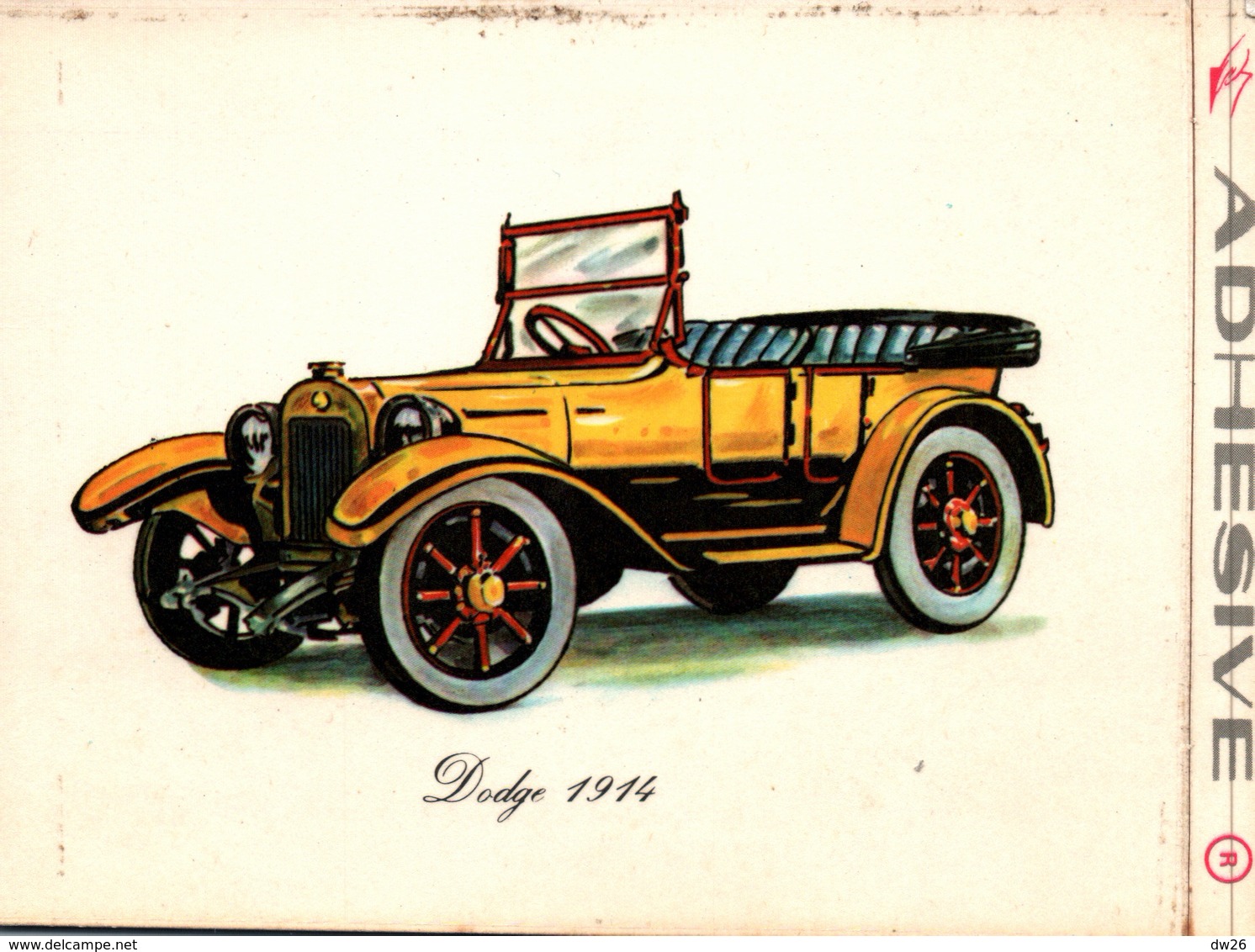 Automobile Dodge 1914 - Illustration Carte Adhésive Non Circulée - Studio AG, Zurich - Turismo