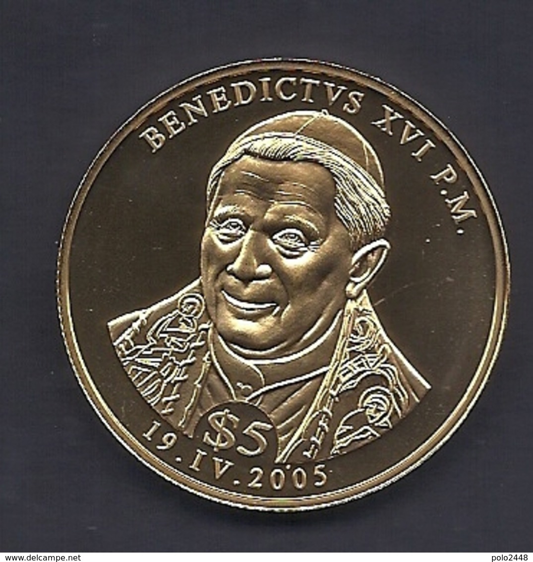 Républic Of Libéria - Bénédictus XVI PM 5$ 2005 - Liberia