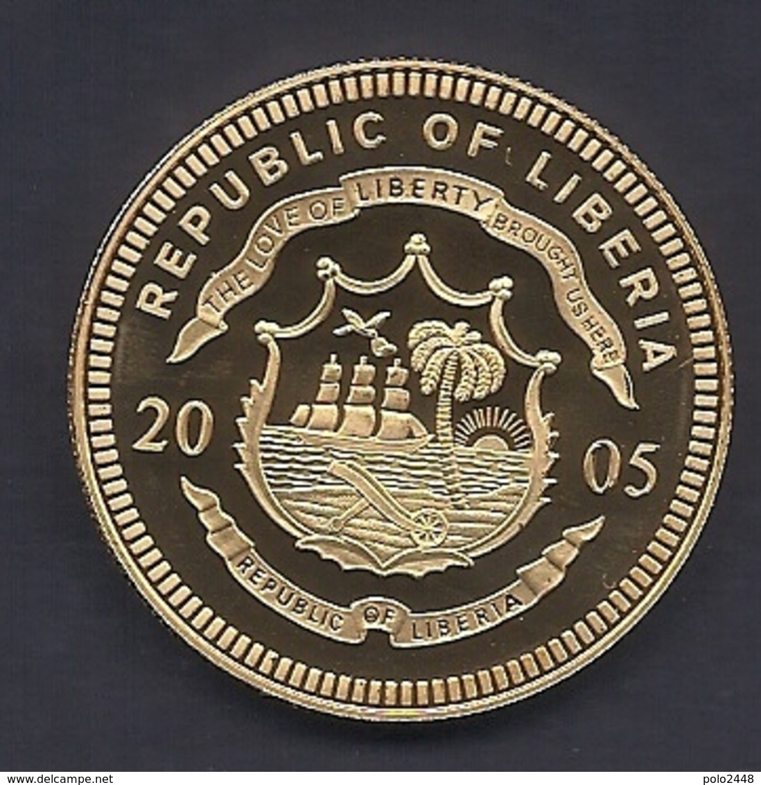 Républic Of Libéria - Bénédictus XVI PM 5$ 2005 - Liberia