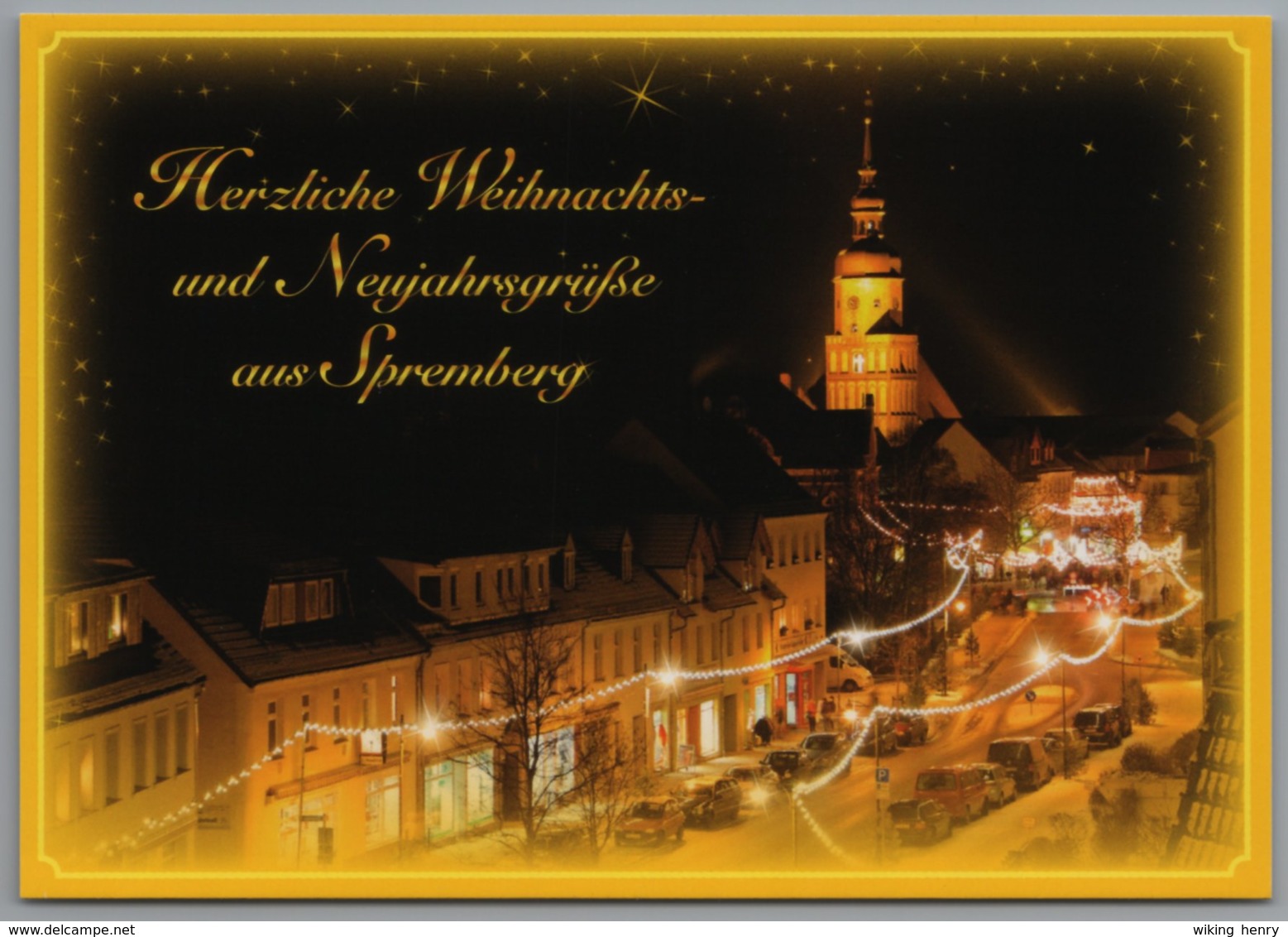 Spremberg - Innenstadt In Glanz Des Lichterfestes    Weihnachts- Und Neujahrskarte - Spremberg