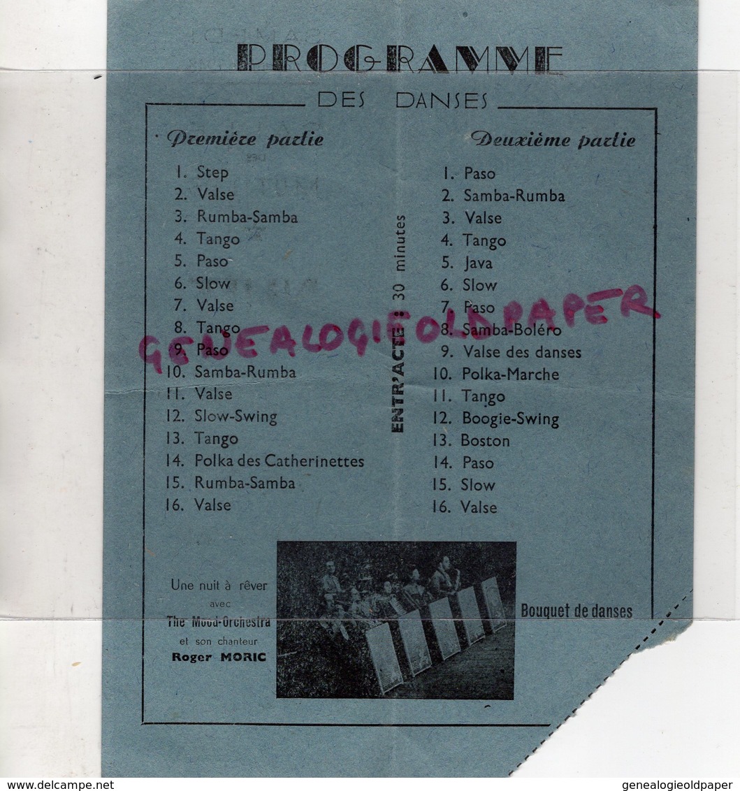 87 LIMOGES-  PROGRAMME NUIT DES CATHERINETTES-THE MOOD ORCHESTRA-ROGER MORIC-SALLE DES MUTILES-20 NOV. 1948- - Programmes