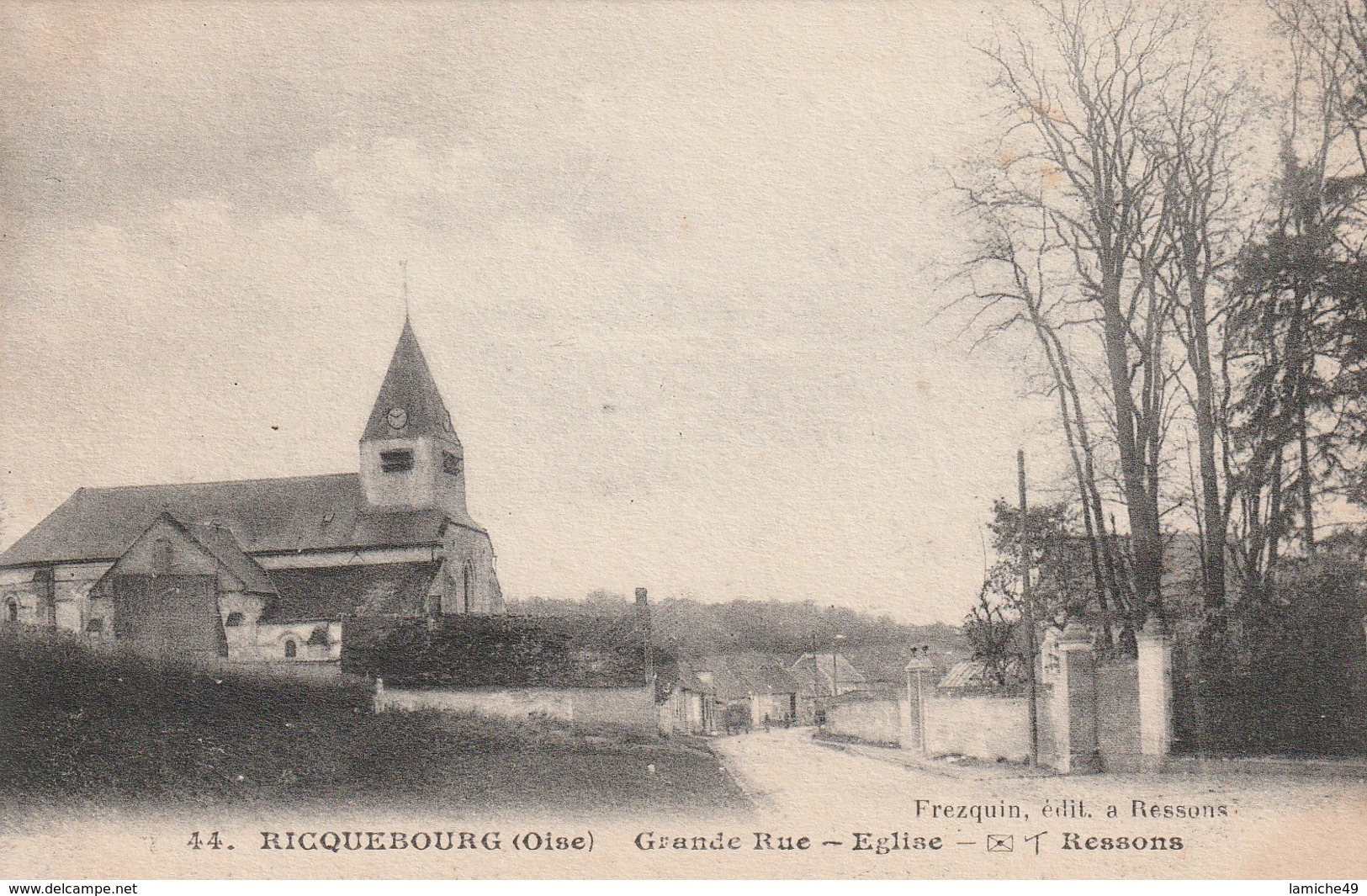 RICQUEBOURG (Oise) Grande Rue – église RESSONS - Ressons Sur Matz