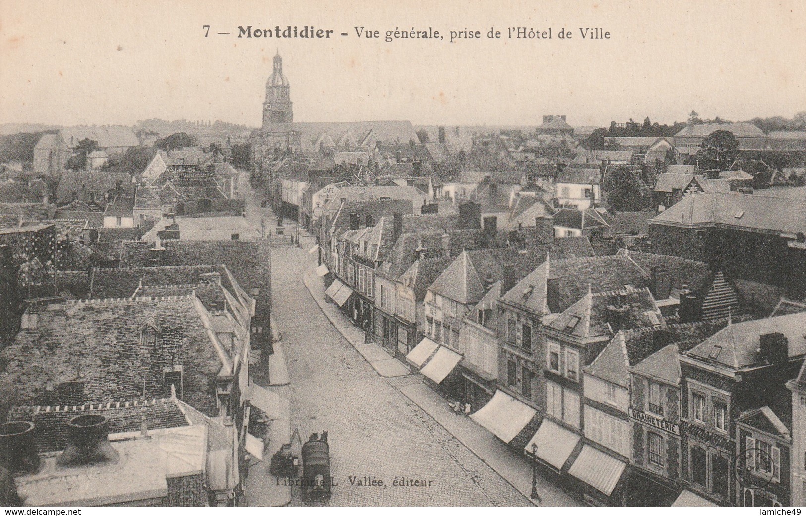 2 CPA MONTDIDIER Vue Générale Prise De L’hôtel De Ville  - Vue Générale (gare) - Ressons Sur Matz