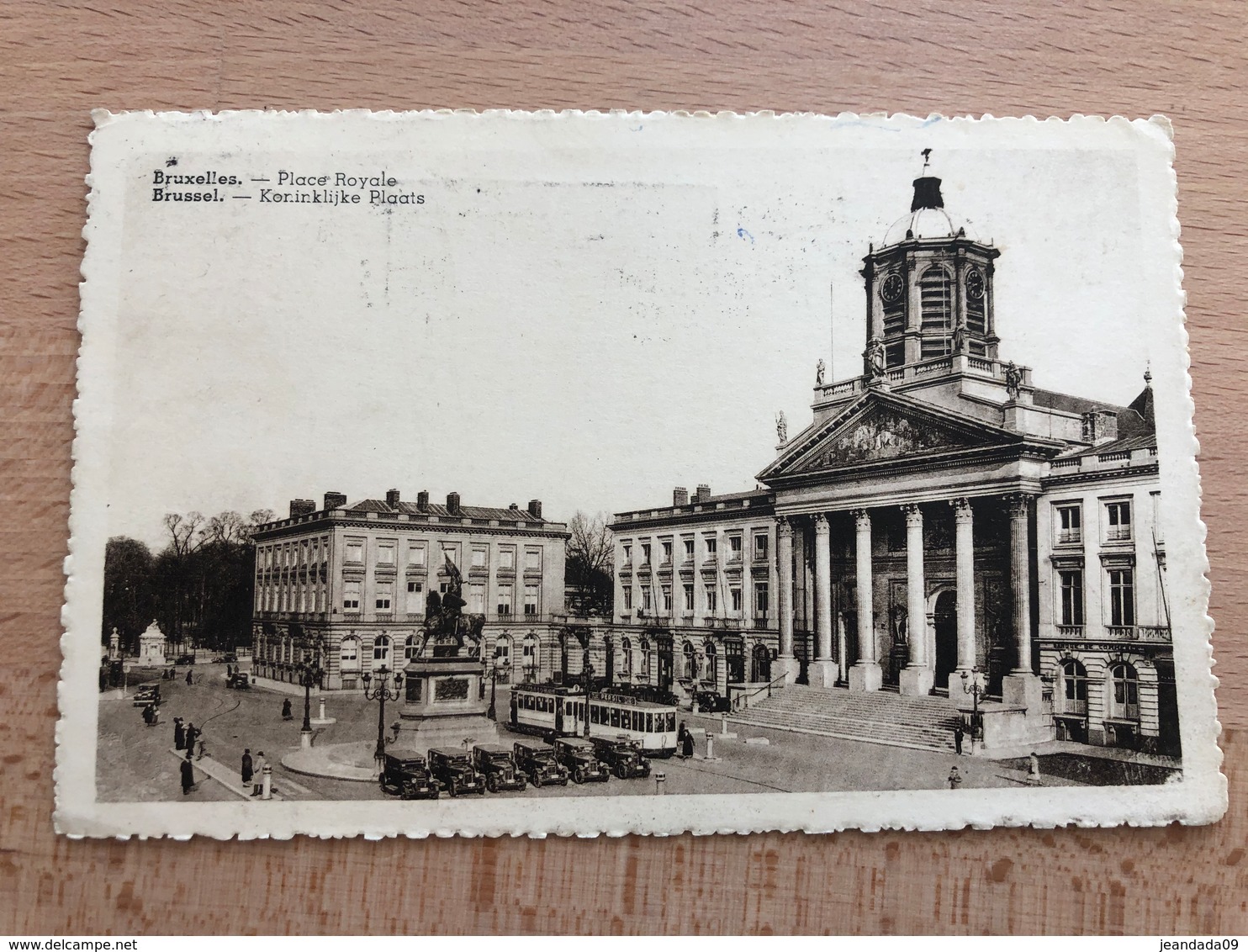 CP Bruxelles Place Royale  Tram Taxis TB 1948 Hotel De Ville-vue -vieux-ville (Sy) - Transporte Público