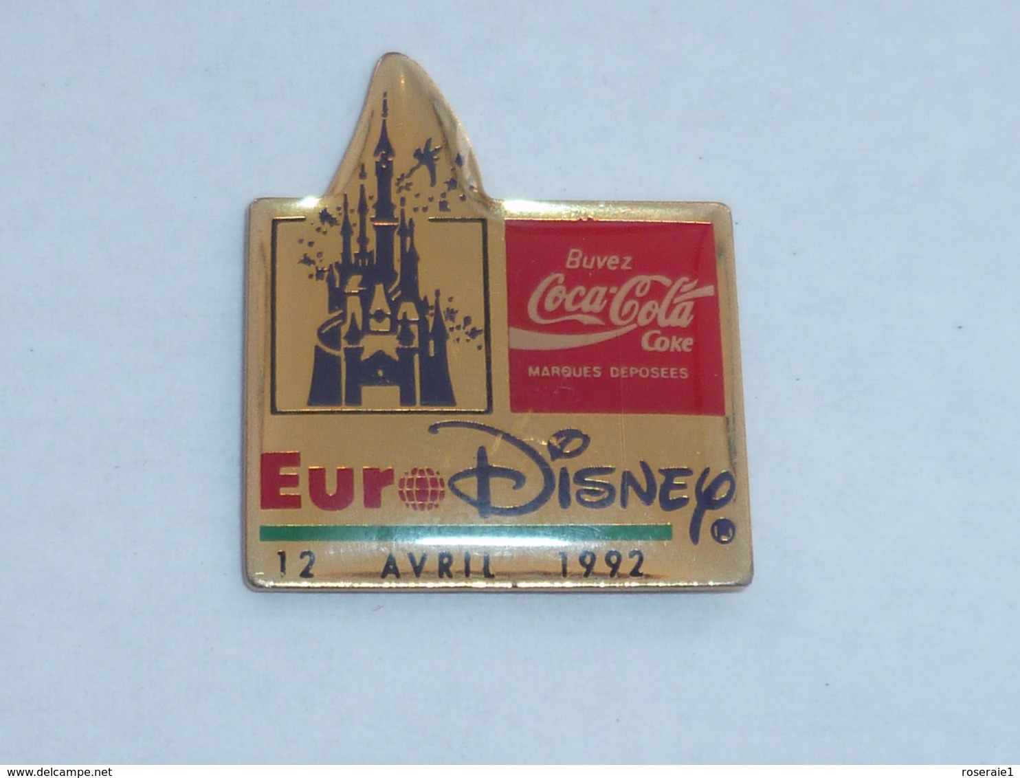 Pin's COCA COLA, OUVERTURE EURODISNEY, 1992 - Coca-Cola