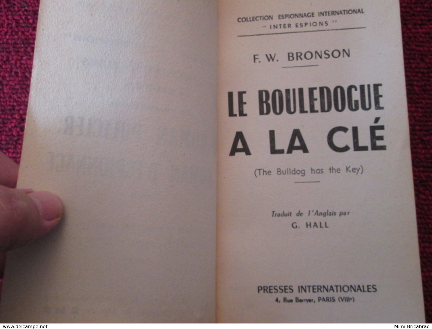 POL2013/4  1962 PRESSES INTERNATIONALES N°31 / LE BOULEDOGUE A LA CLE - Old (before 1960)