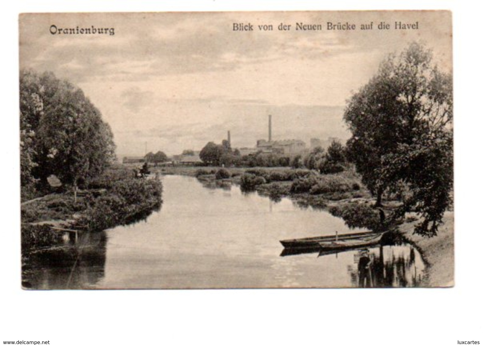 ORANIENBURG. BLICK VON DER NEUEN BRÜCKE AUF DIE HAVEL. - Oranienburg