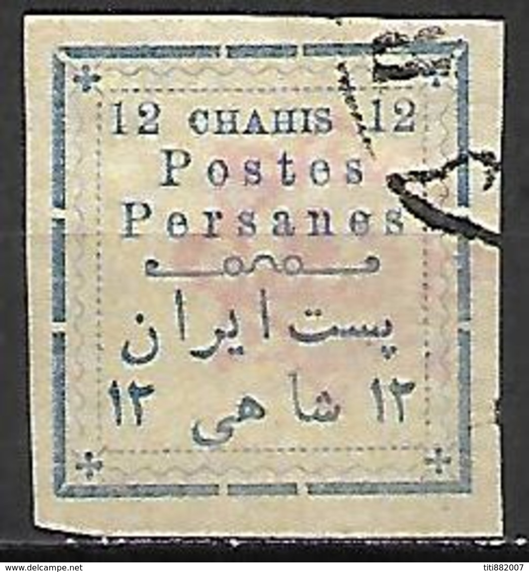 IRAN   /   Postes Persanes.    1902.   Y&T N° 152 Oblitéré .  Surchargé D'un Lion. - Iran