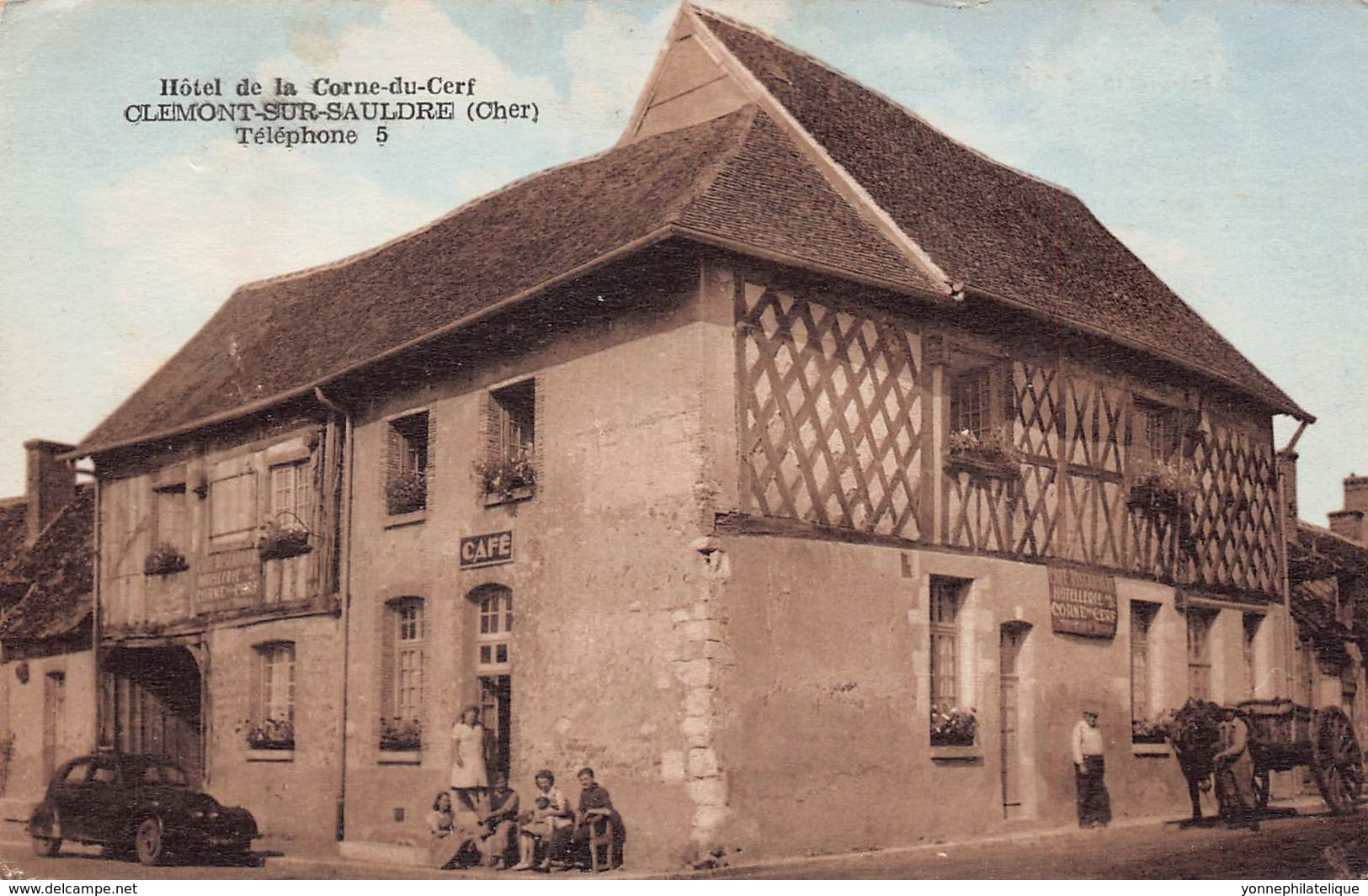 18 - CHER - CLEMONT - 10105 - Hôtel De La Corne Du Cerf - Clémont