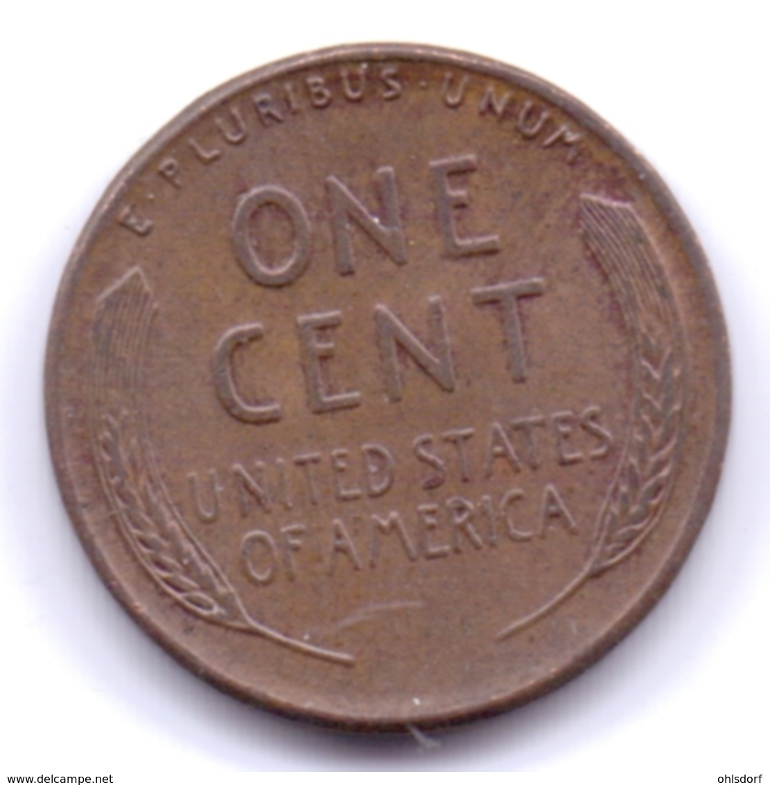 U.S.A. 1958: 1 Cent, KM 132 - 1909-1958: Lincoln, Wheat Ears Reverse