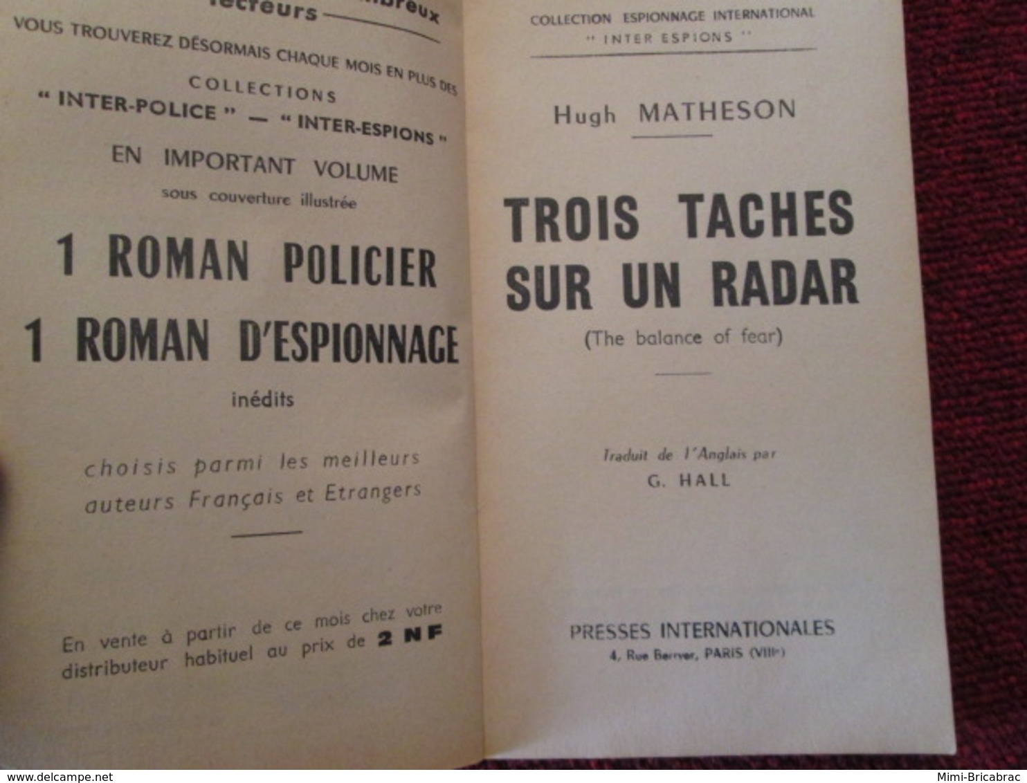 POL2013/4  : ESPIONNAGE PRESSES INTERNATIONALES N°31 / TROIS TACHES SUR UN RADAR / 1962 - Old (before 1960)