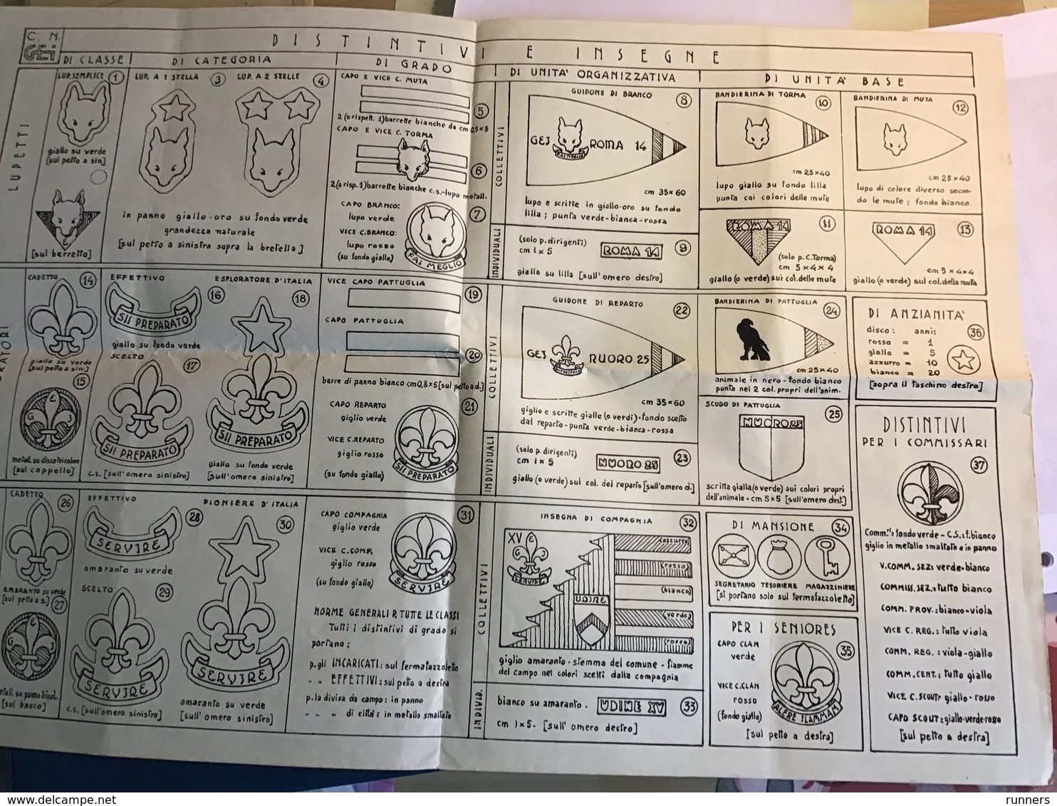 Scout CNGEI ,1968 Distintivi E Insegne,lupetti,Esploratori,Pionieri - Supplies And Equipment