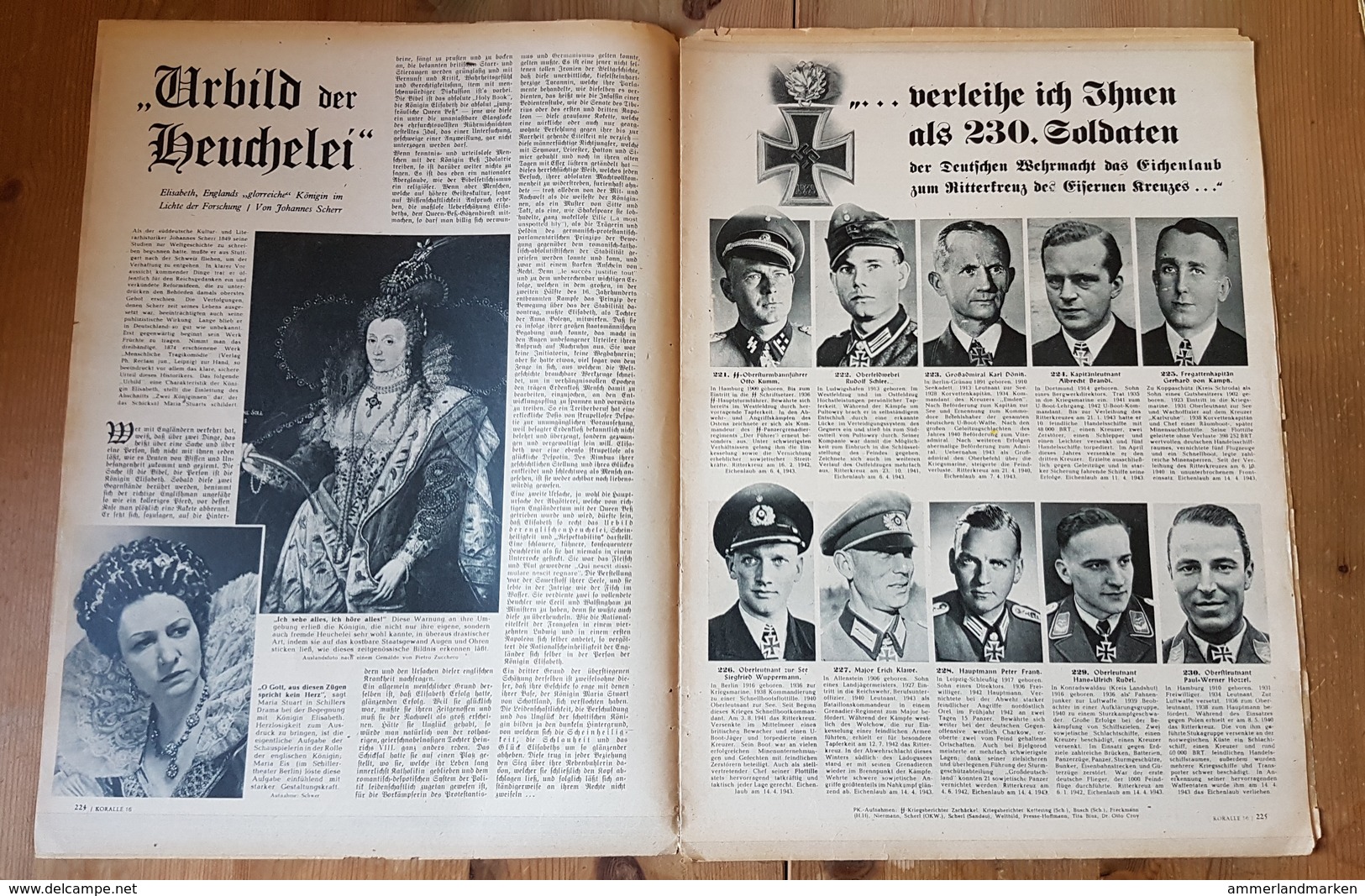 Koralle, Wochenschrift Für Unterhaltung + Wissen, Heft 16, 11. Jahrg. 30.5.1943, Also Sprach Friedrich Nietzsche - Deutsch