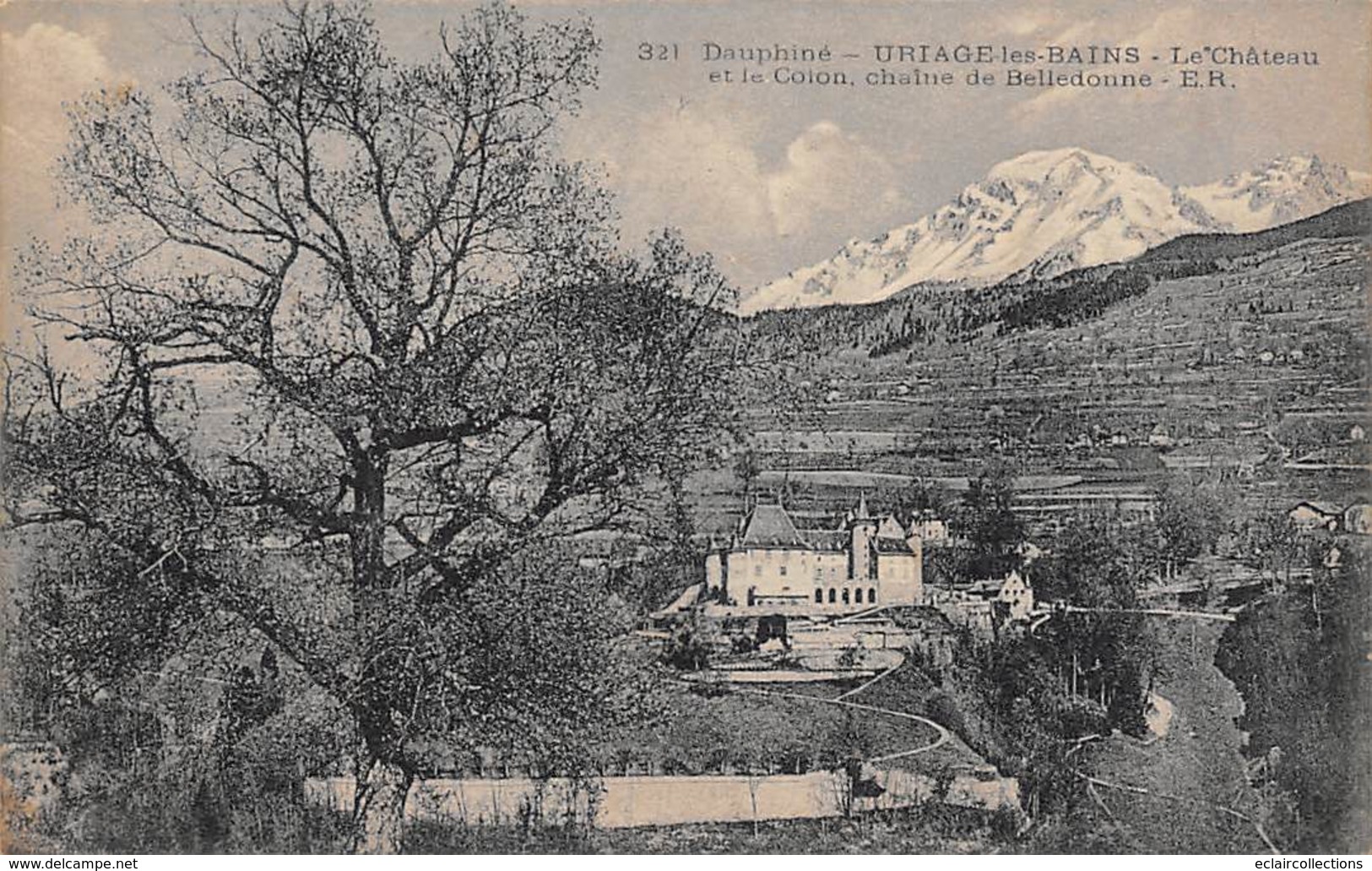 Uriage          38          Le Château Et Le Colon . Chaîne De Belledonne           (Voir Scan) - Uriage