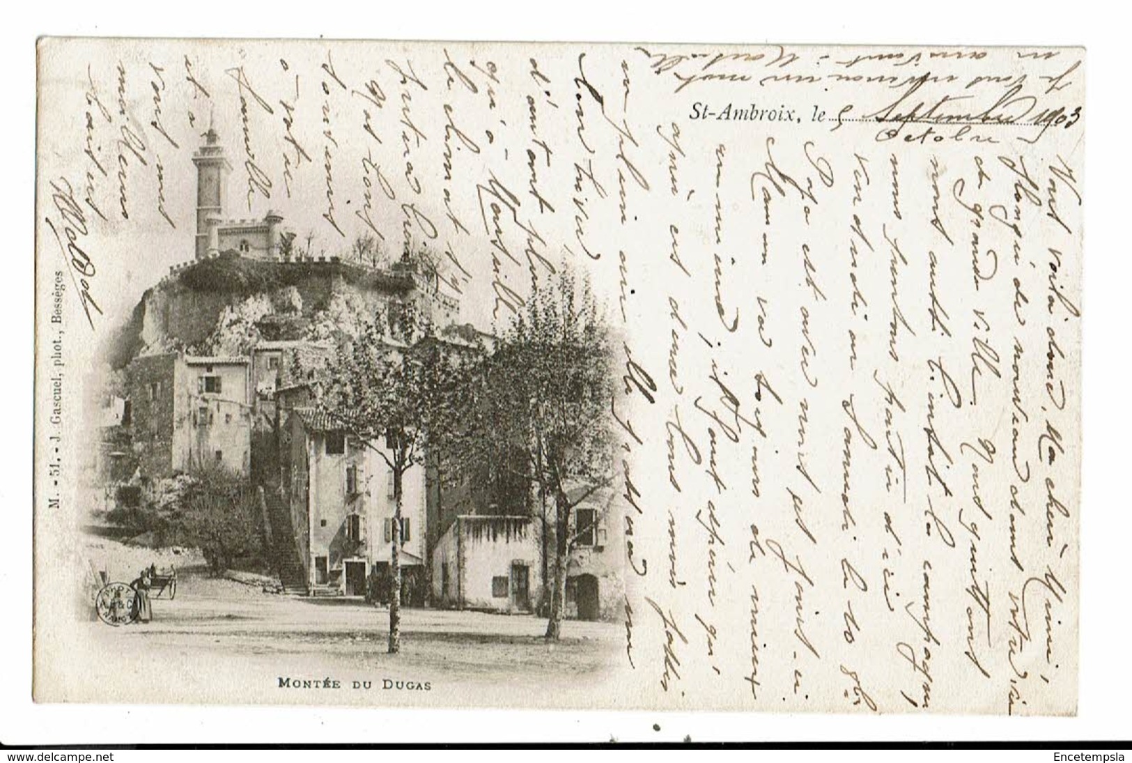 CPA-Carte Postale FRANCE- Saint-Ambroix- Montée Du Dugas -1903-VMO16991 - Saint-Ambroix