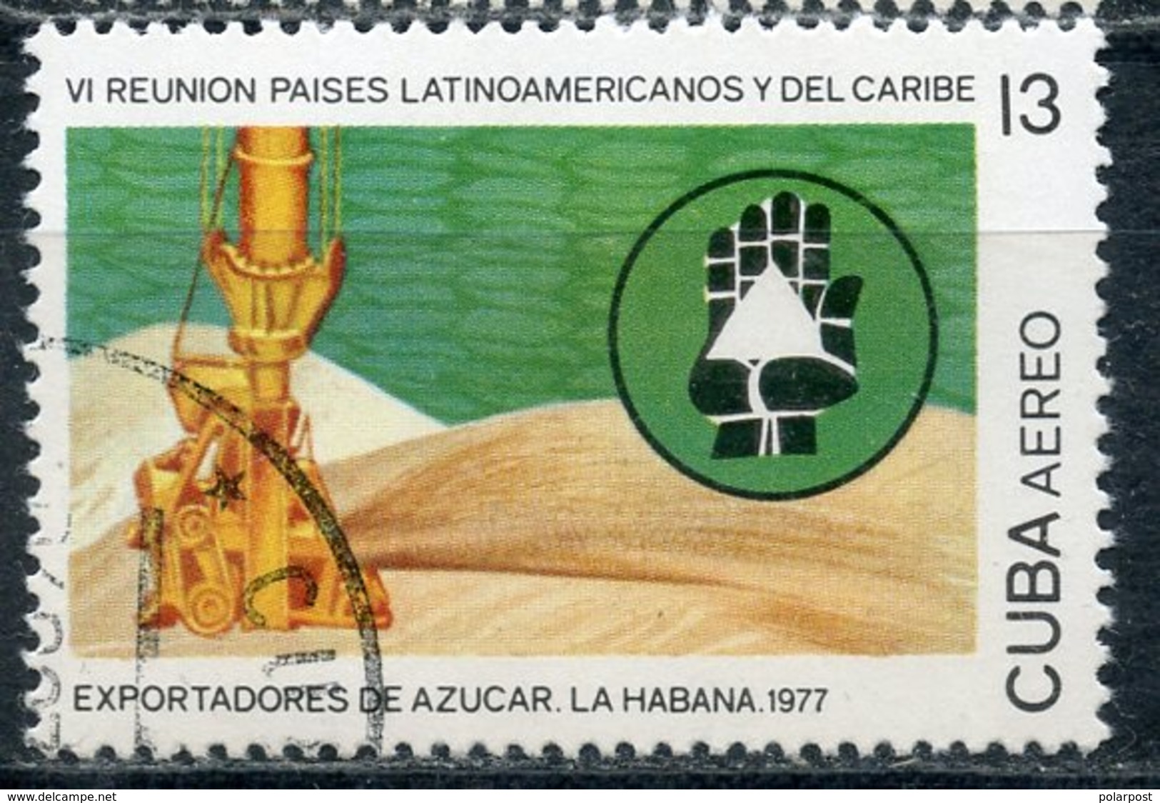 Y85 CUBA 1977 2189 Airmail - 6th Latin American And Caribbean Meeting Of Sugar Exporters, Havana - Oblitérés