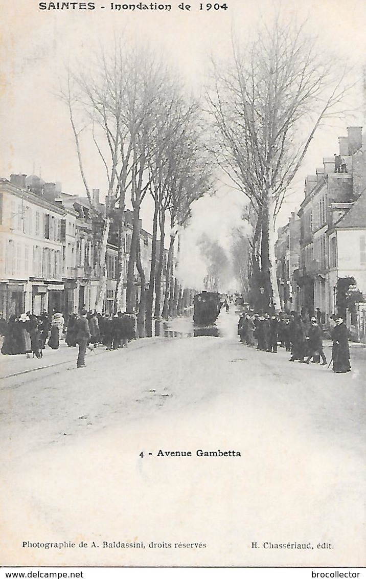 SAINTES ( 17 ) -  Inondation De 1904 - Avenue Gambetta - Inondations