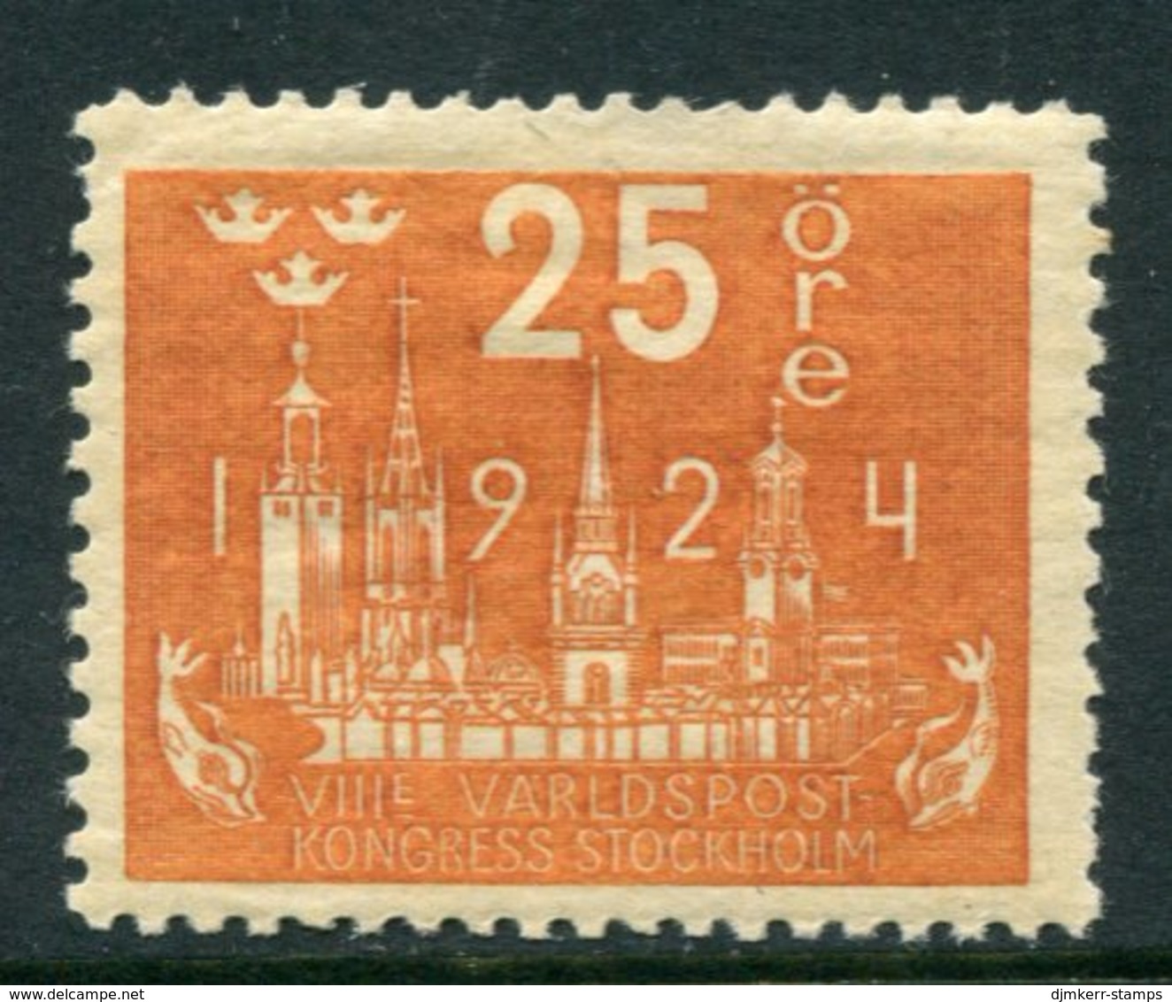 SWEDEN 1924 UPU Congress 25 Öre MH / *, .  Michel 148 - Unused Stamps