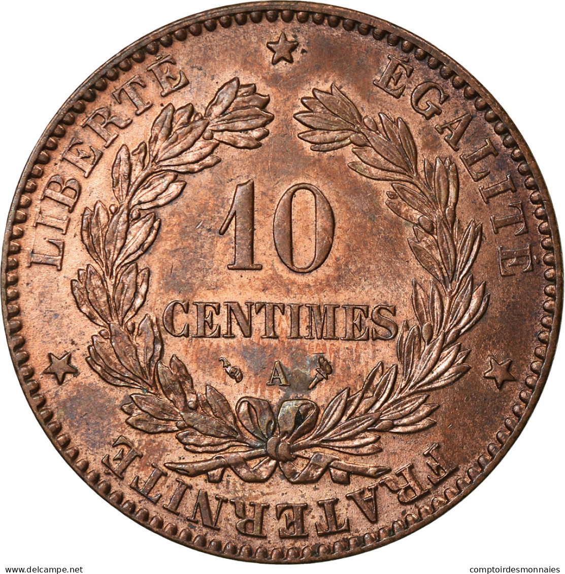 Monnaie, France, Cérès, 10 Centimes, 1897, Paris, SUP+, Bronze, Gadoury:265a - D. 10 Centimes