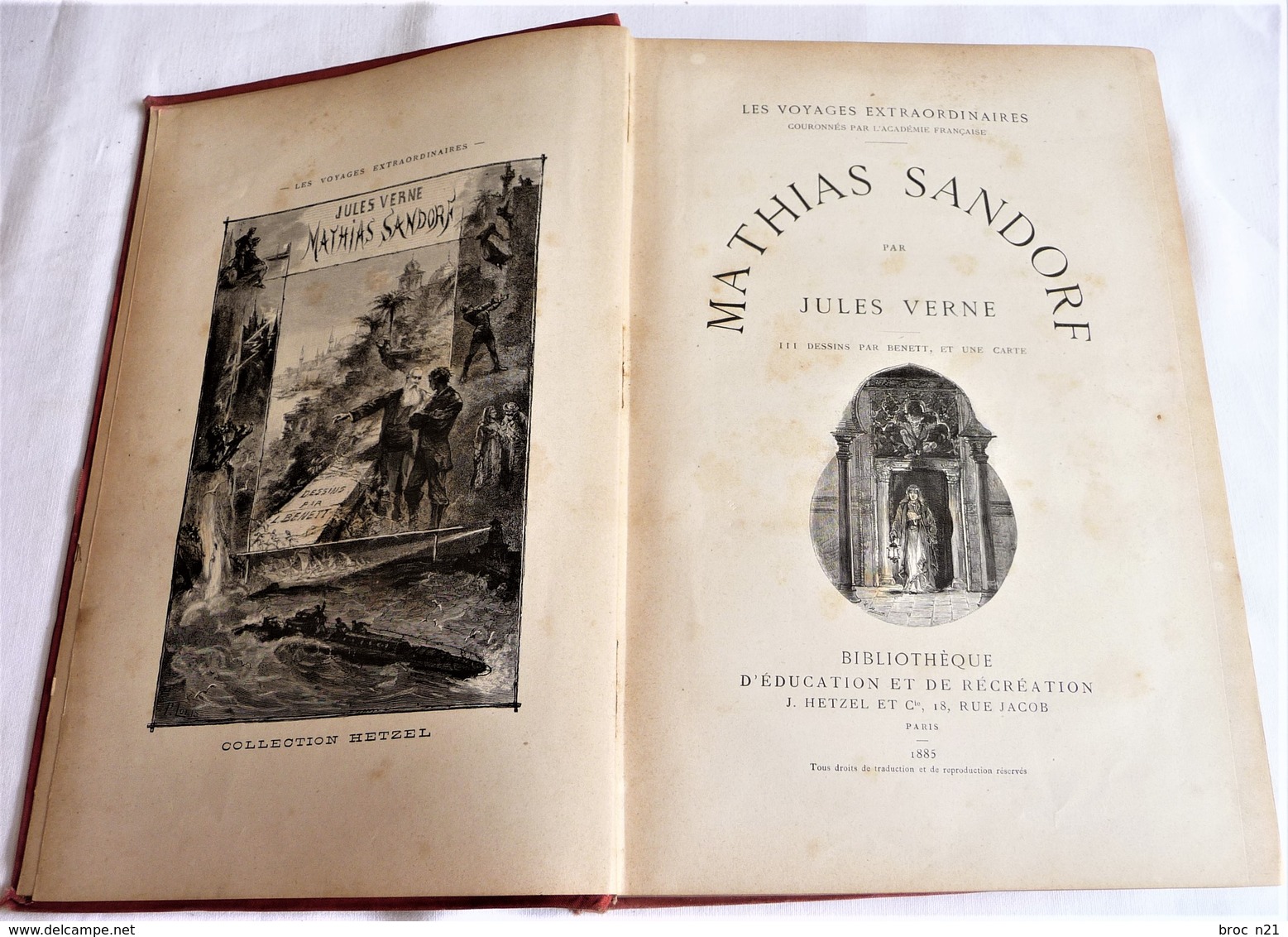 Jules VERNE, Voyages Extraordinaires, Mathias Sandorf, Hetzel, 1885 - 1801-1900