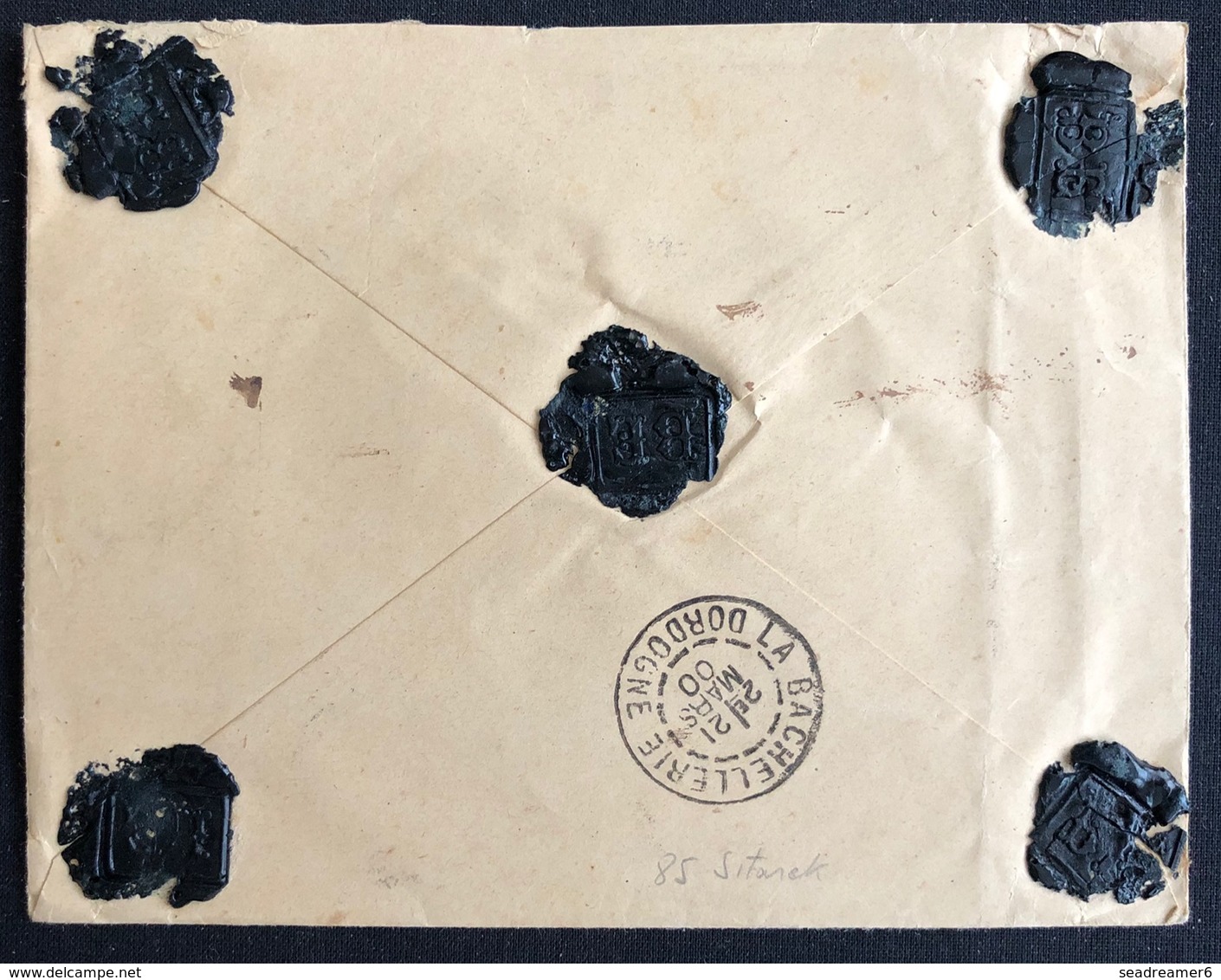 Lettre Recommandée Sage à 55c N° 94 & 102 X3 Obl De Bordeaux Place St Projet Pour Perignac TTB - 1898-1900 Sage (Tipo III)