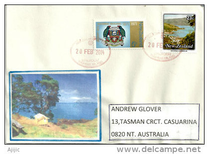 Lettre De L'ile Waiheke. Golfe Hauraki. (Nouvelle-Zélande), Adressée En Australie. - Variétés Et Curiosités
