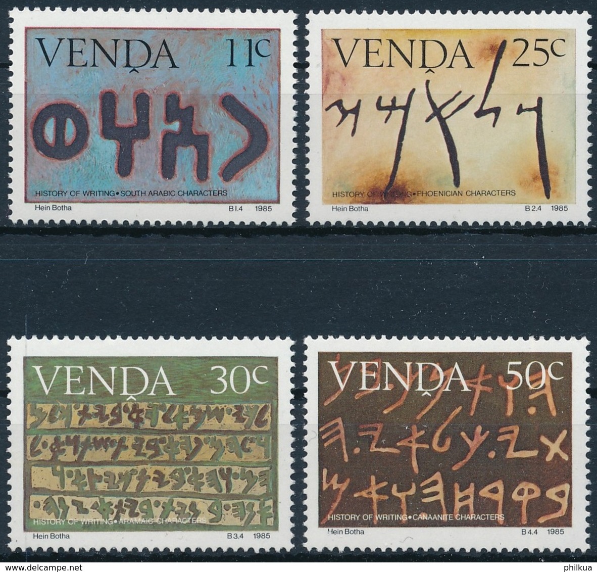 Venda Michel 107-110 Postfrische Serie/** MNH - Geschichte Der Schrift - Préhistoire