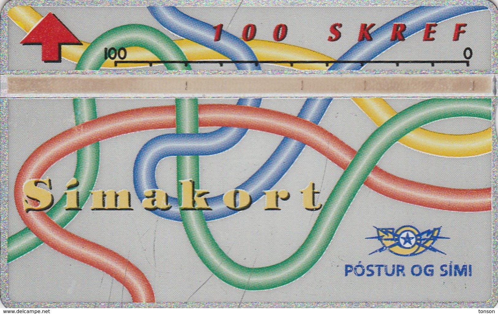 Iceland, ICE-D-02a, Colour Lines, CN : 111A, 2 Scans. - Island