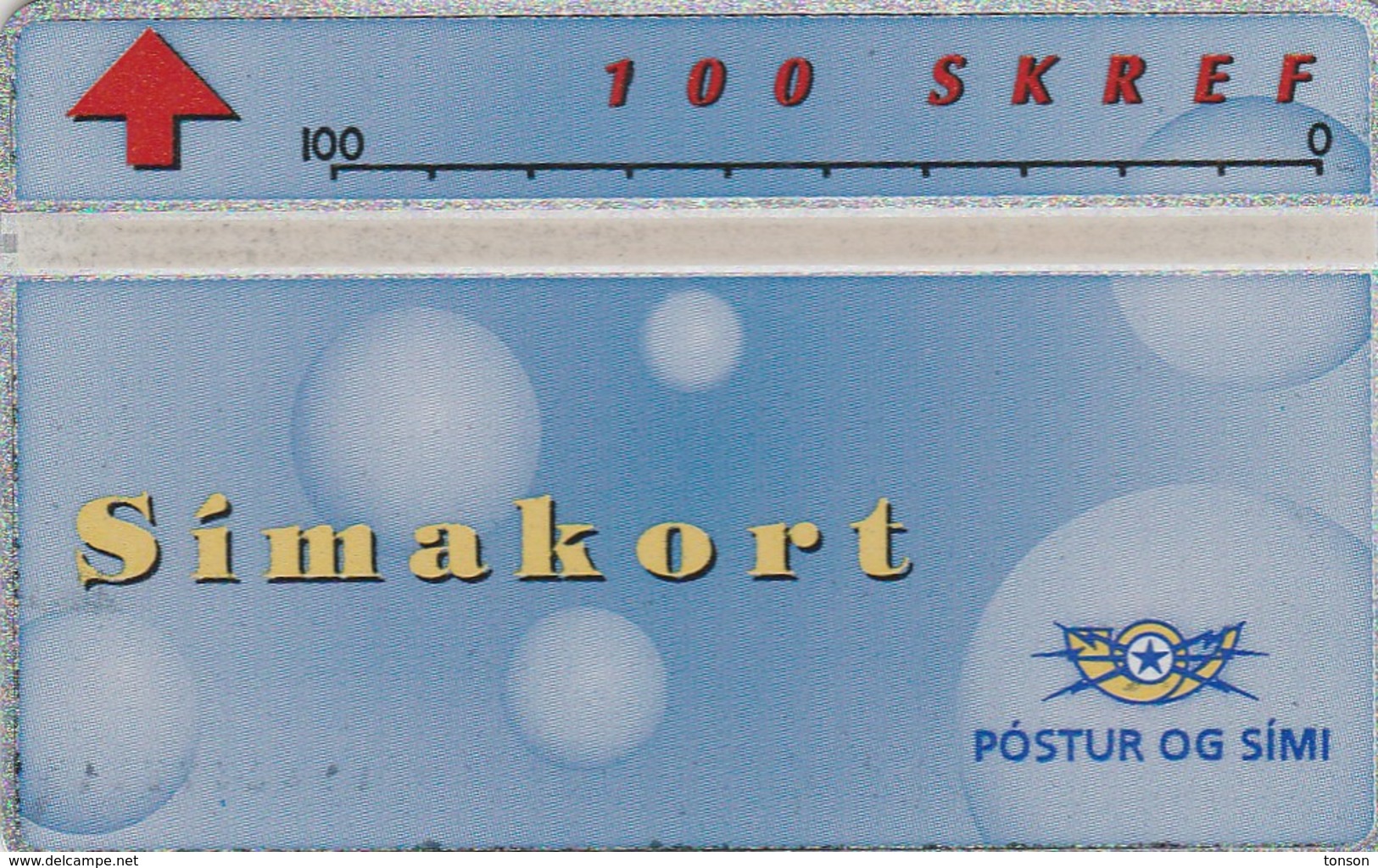 Iceland, ICE-D-03A, Blue Bubbles, CN : 111A, Unused, 2 Scans. - IJsland