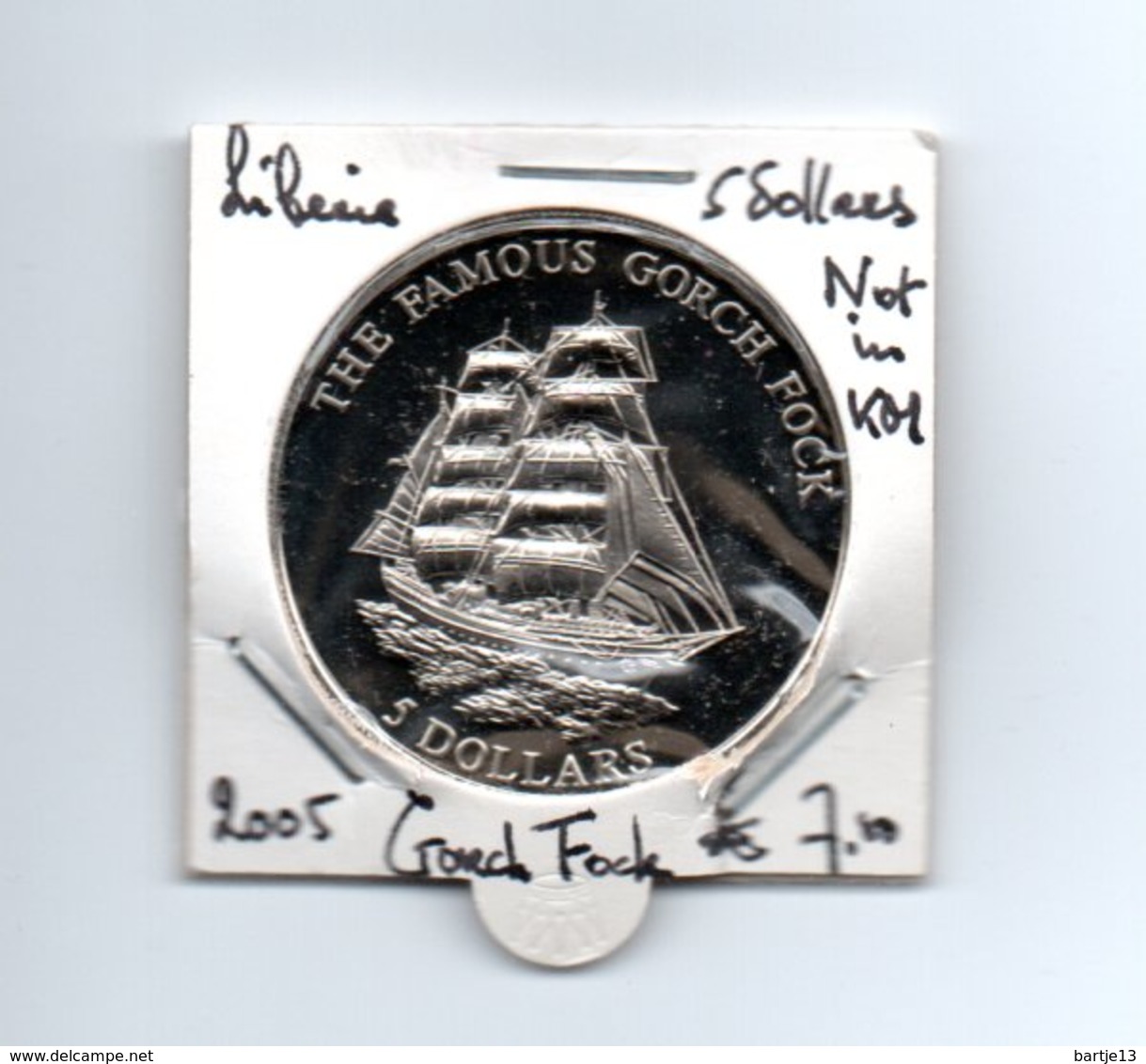 LIBERIA 5 DOLLARS 2005 FAMOUR GORCH FOCK - NOT IN KRAUSE - Liberia