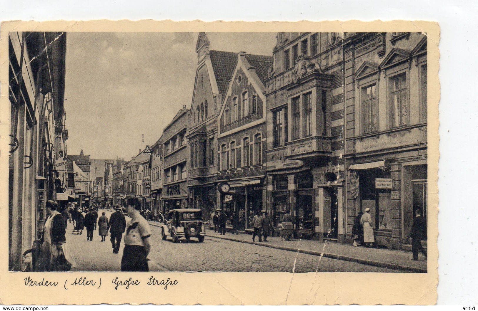 DC1968 - Verden An Der Aller Große Straße Geschäfte Belebt Autos - Verden