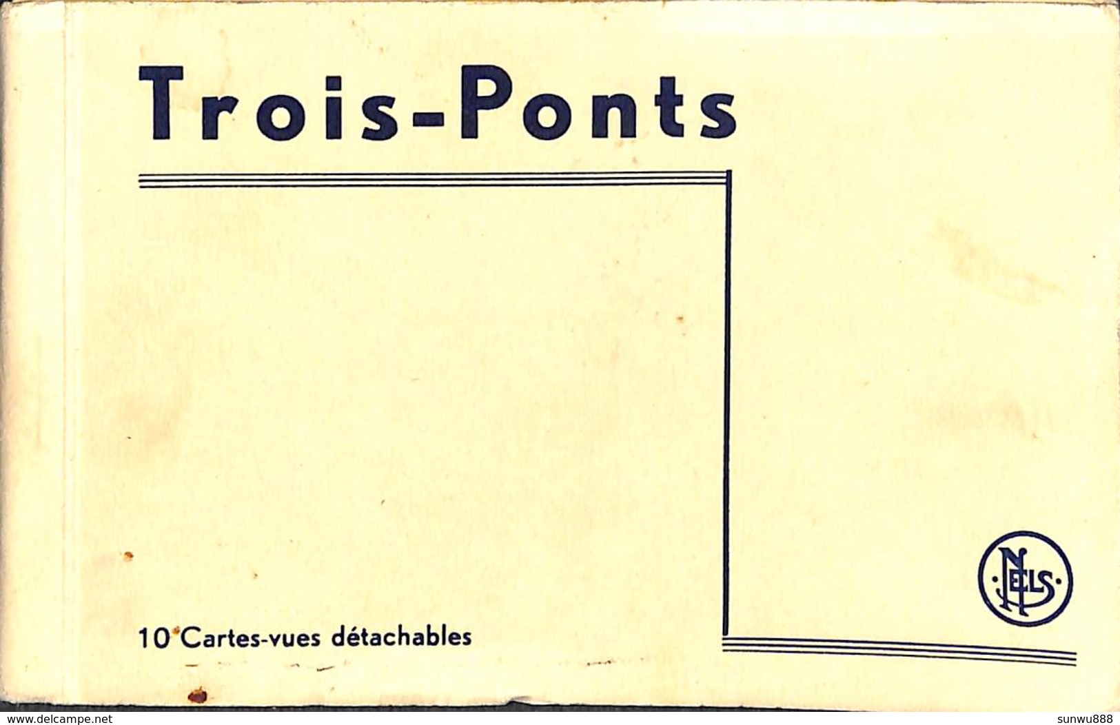 Trois-Ponts - Carnet incomplet 9 cartes (sur 10) Nels (panorama Edit. Lemmens-Monseur voir scans)  (petit prix)