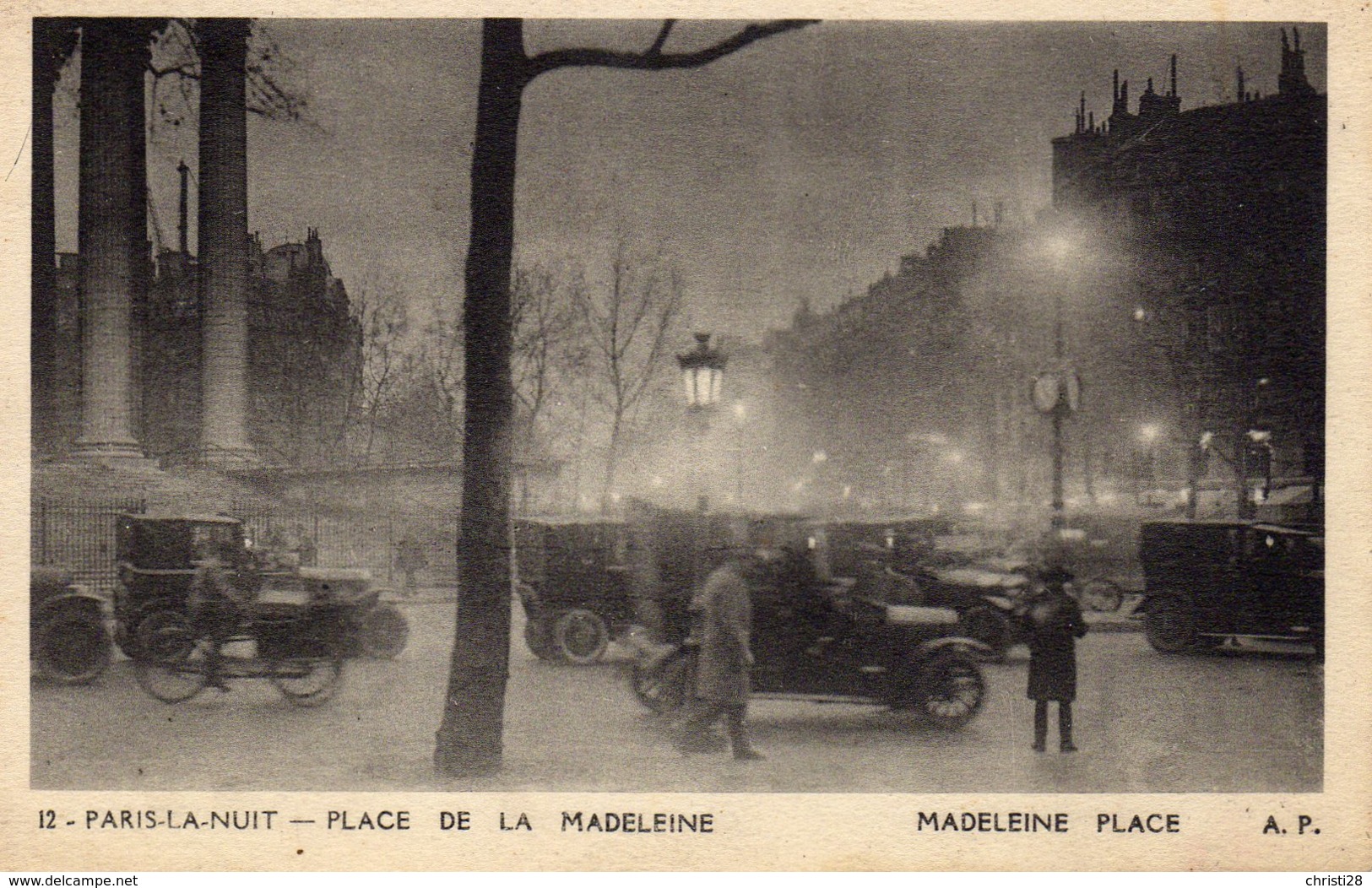 DPT 75 PARIS LA NUIT Place De La Madeleine - París La Noche