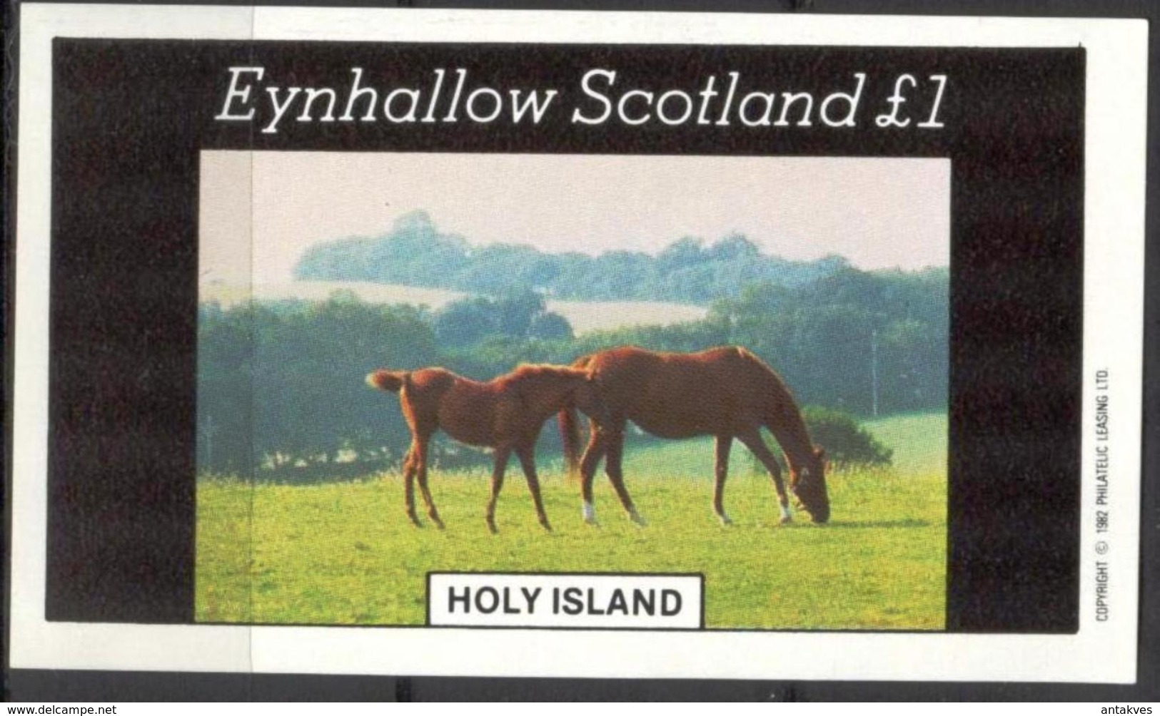 {E056} Horses S/S 1£ MNH** LABEL Cinderella !! - Fantasy Labels