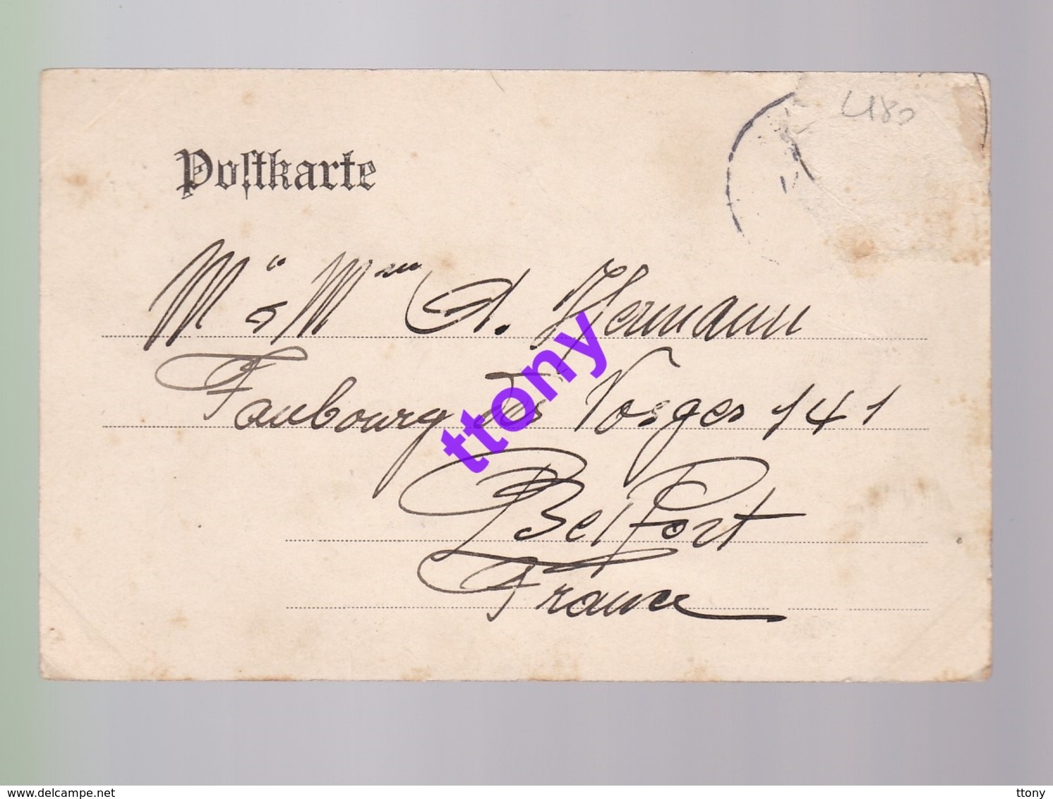 CPA  :   Postkarte  Gruss  Aus Altensteig  ( Schwarwald )    Carte écrite   Carte  Abimée - Altensteig