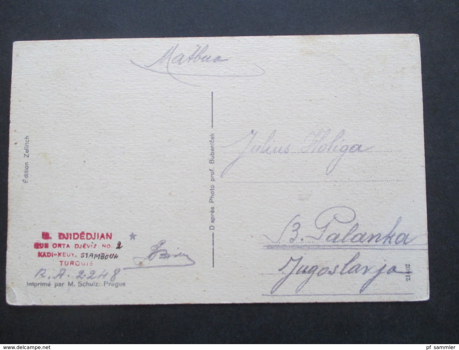 Türkei 1930 Bildseitig Frankierte AK Constantinople Vue De Stamboul Stempel Galata Nach Jugoslawien Gesendet - Brieven En Documenten