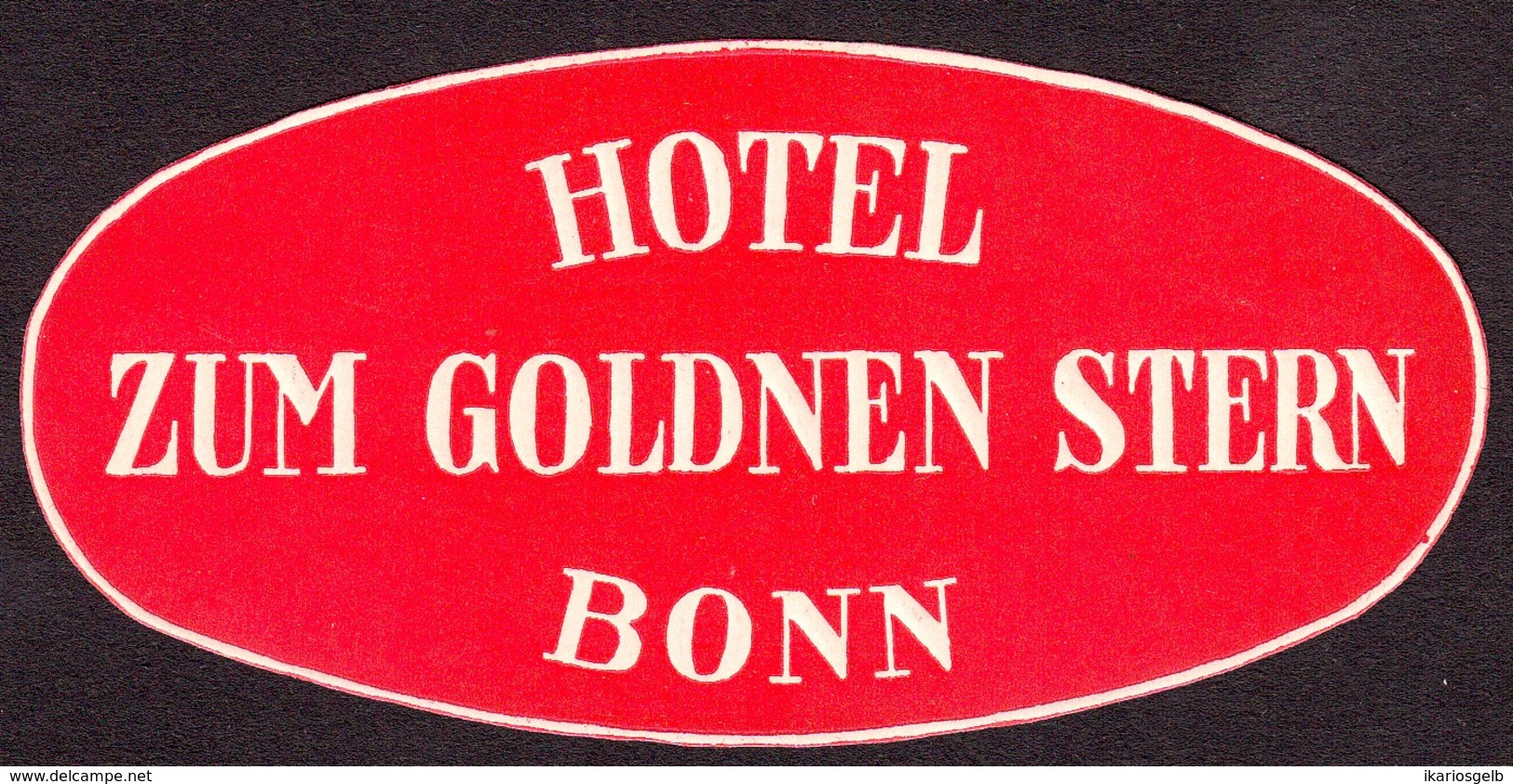 Hotelaufkleber Etiquette Pour Valise " Bonn Hotel Zum Goldenen Stern " Kofferaufkleber Luggage Label Adesivi Per Hotel - Adesivi Di Alberghi