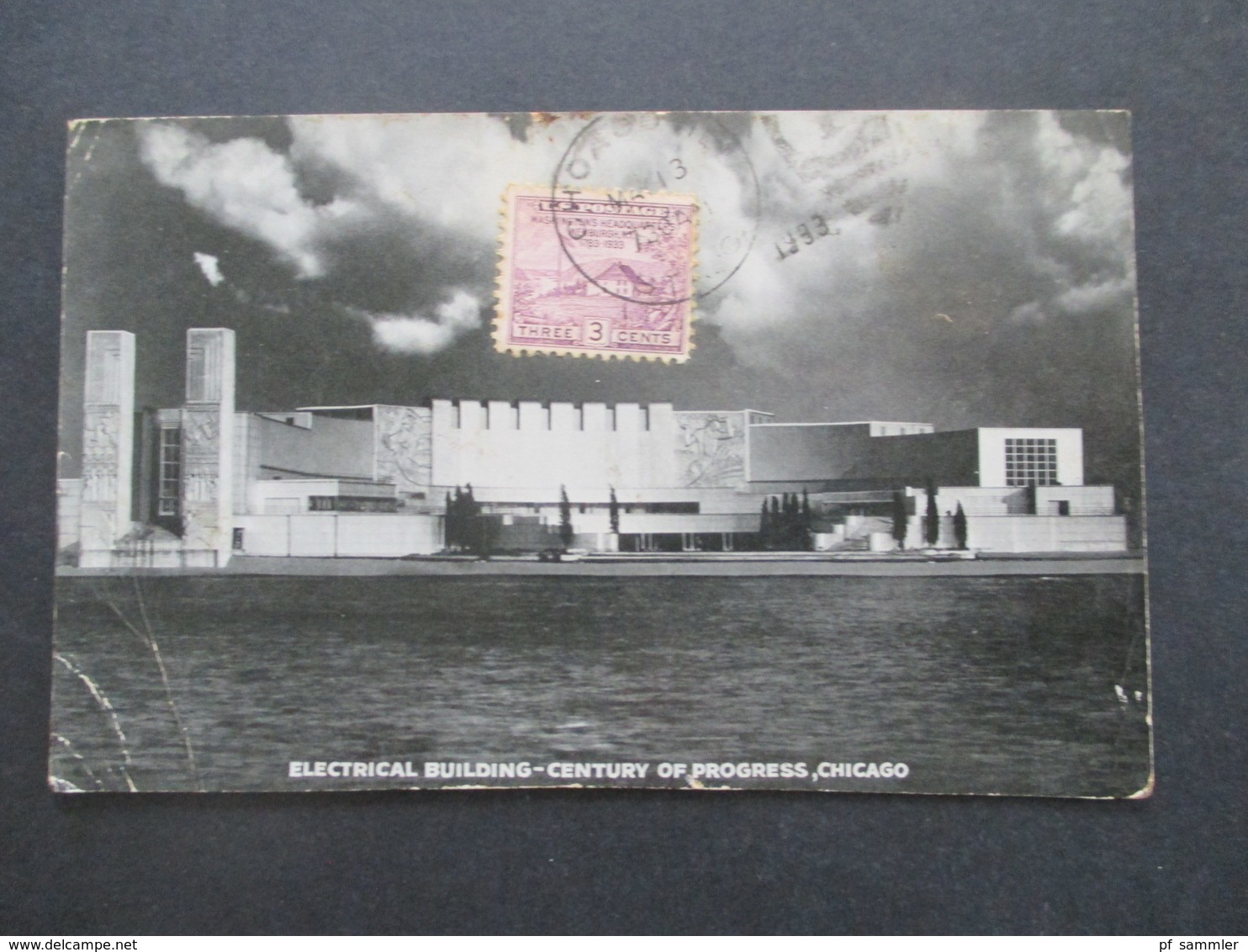 USA 1933 Echtfoto AK Electrical Building Century Of Progress, Chicago Nach Backa Jugoslawien Gesendet - Storia Postale